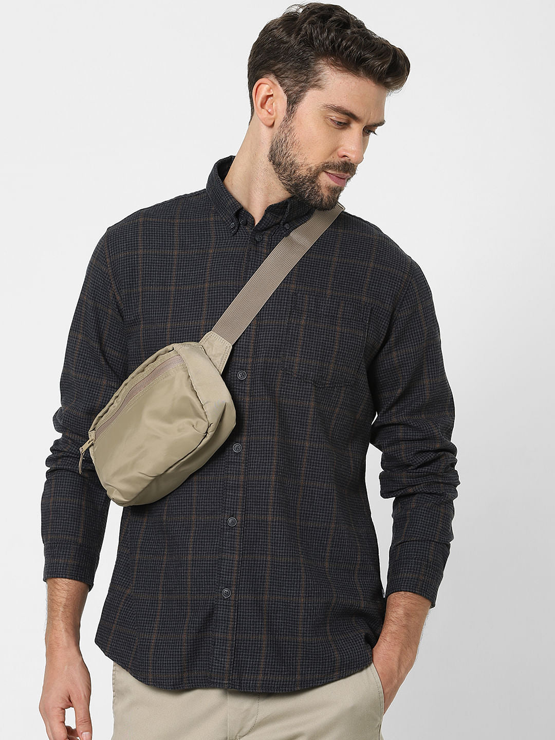 Black Check Organic Cotton Full Sleeves Shirt