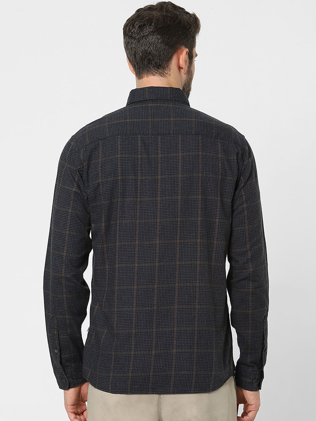 Black Check Organic Cotton Full Sleeves Shirt