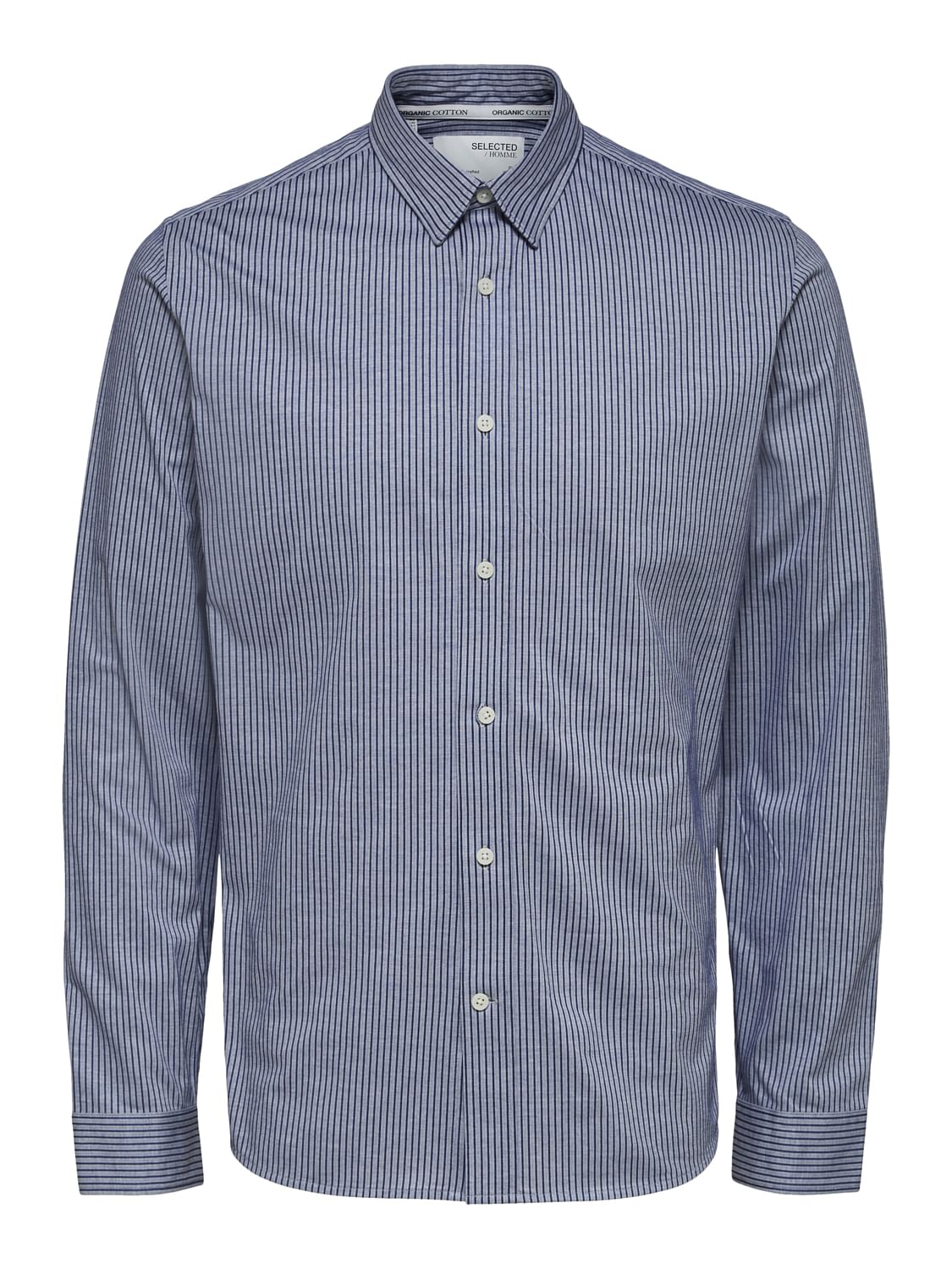 Blue Striped Full Sleeves Shirt