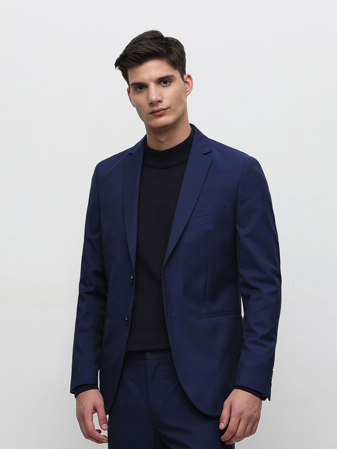 Royal Blue Slim Fit Suit-Set Blazer