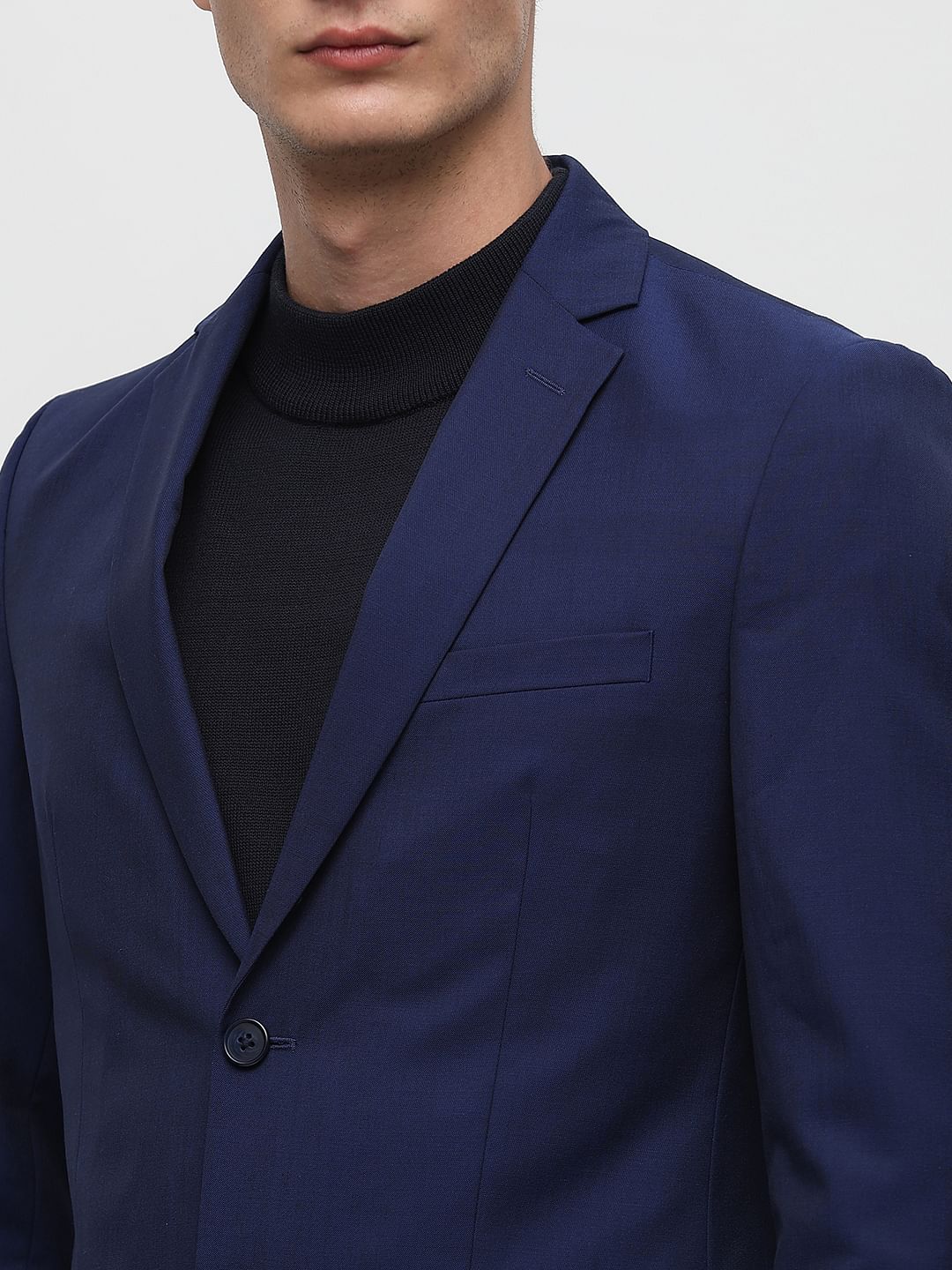 Royal Blue Slim Fit Suit-Set Blazer