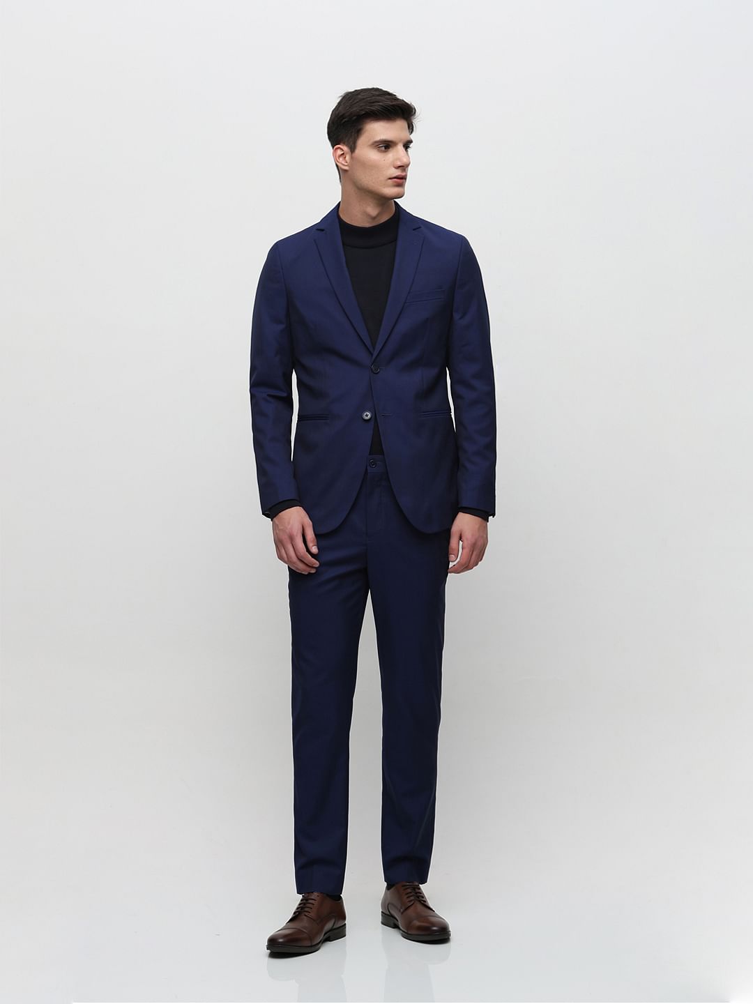 Royal Blue Slim Fit Suit-Set Blazer