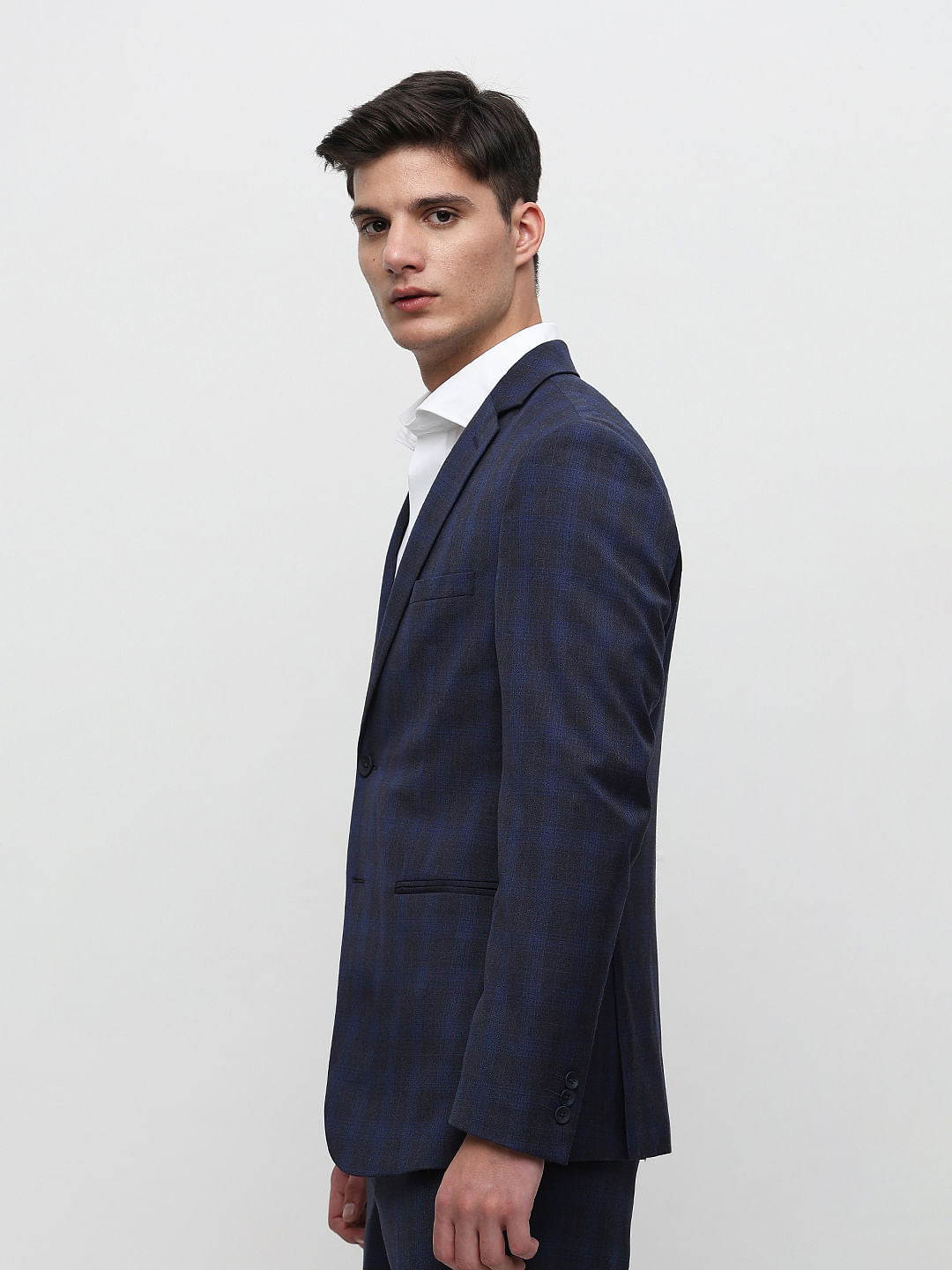 Blue Check Suit-Set Blazer