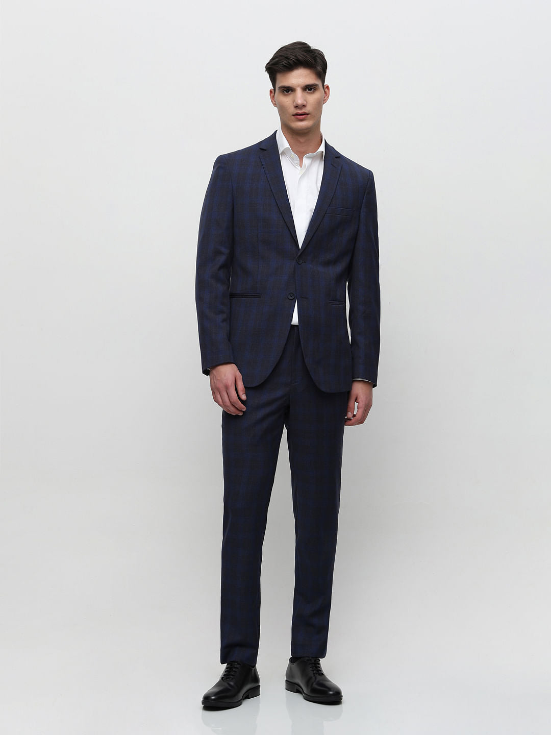 Blue Check Suit-Set Blazer
