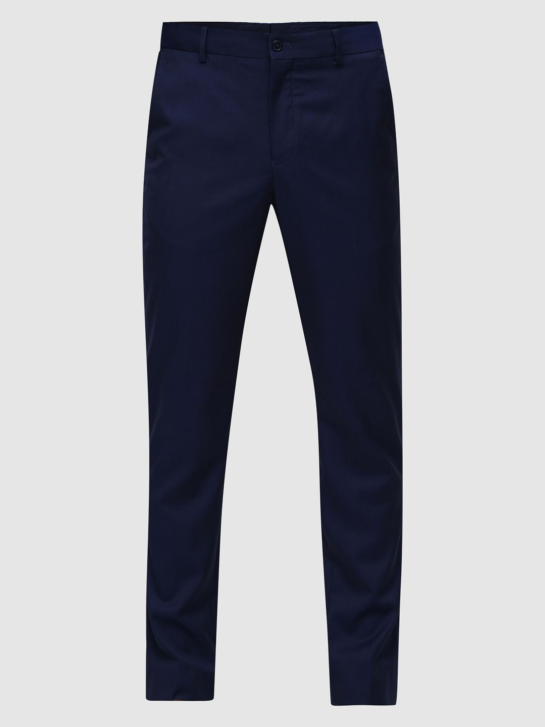 Royal Blue Mid Rise Suit-Set Trousers