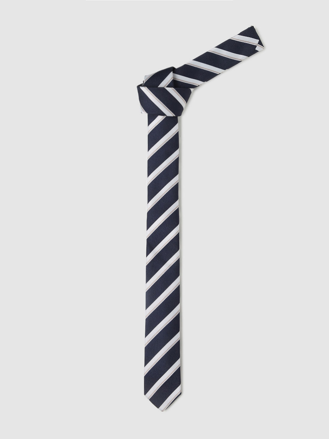 Navy Blue Striped Tie