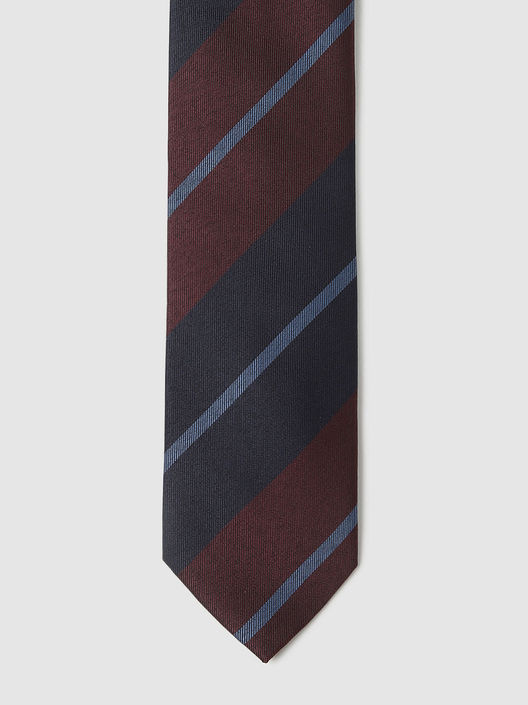 Burgundy Striped Tie