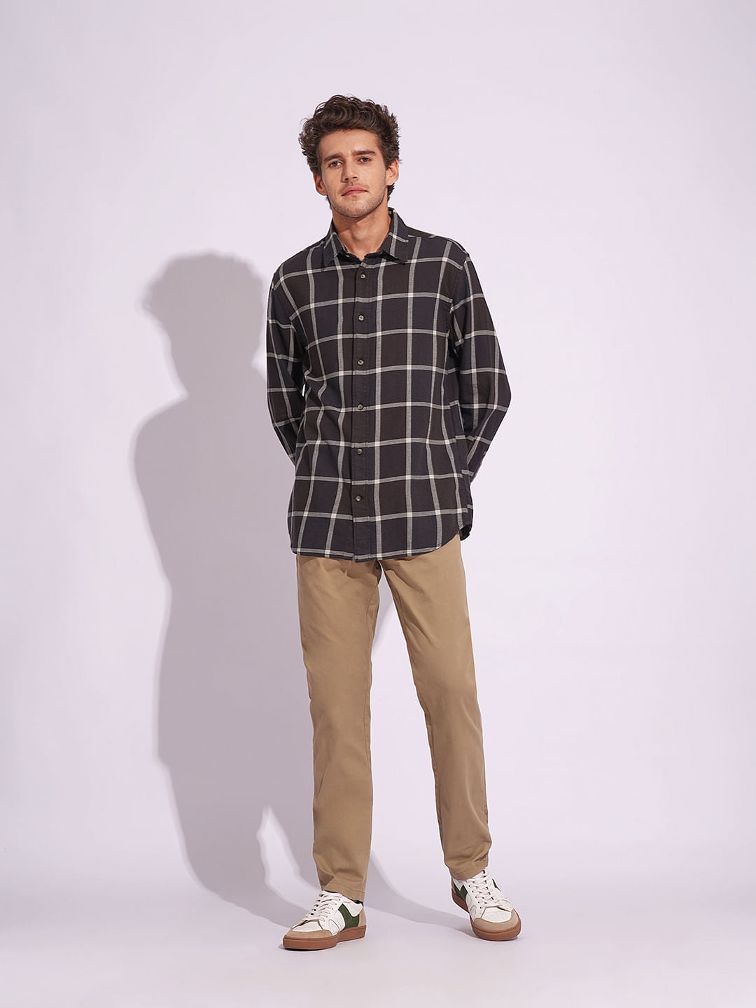 Brown Organic Cotton Check Shirt