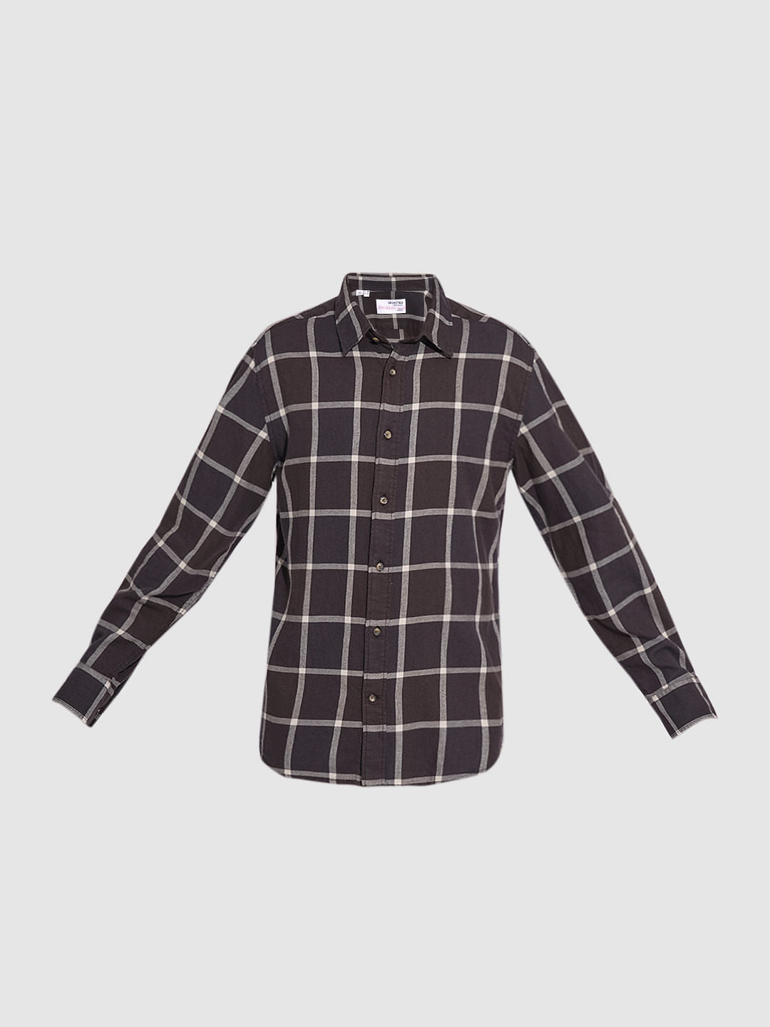 Brown Organic Cotton Check Shirt