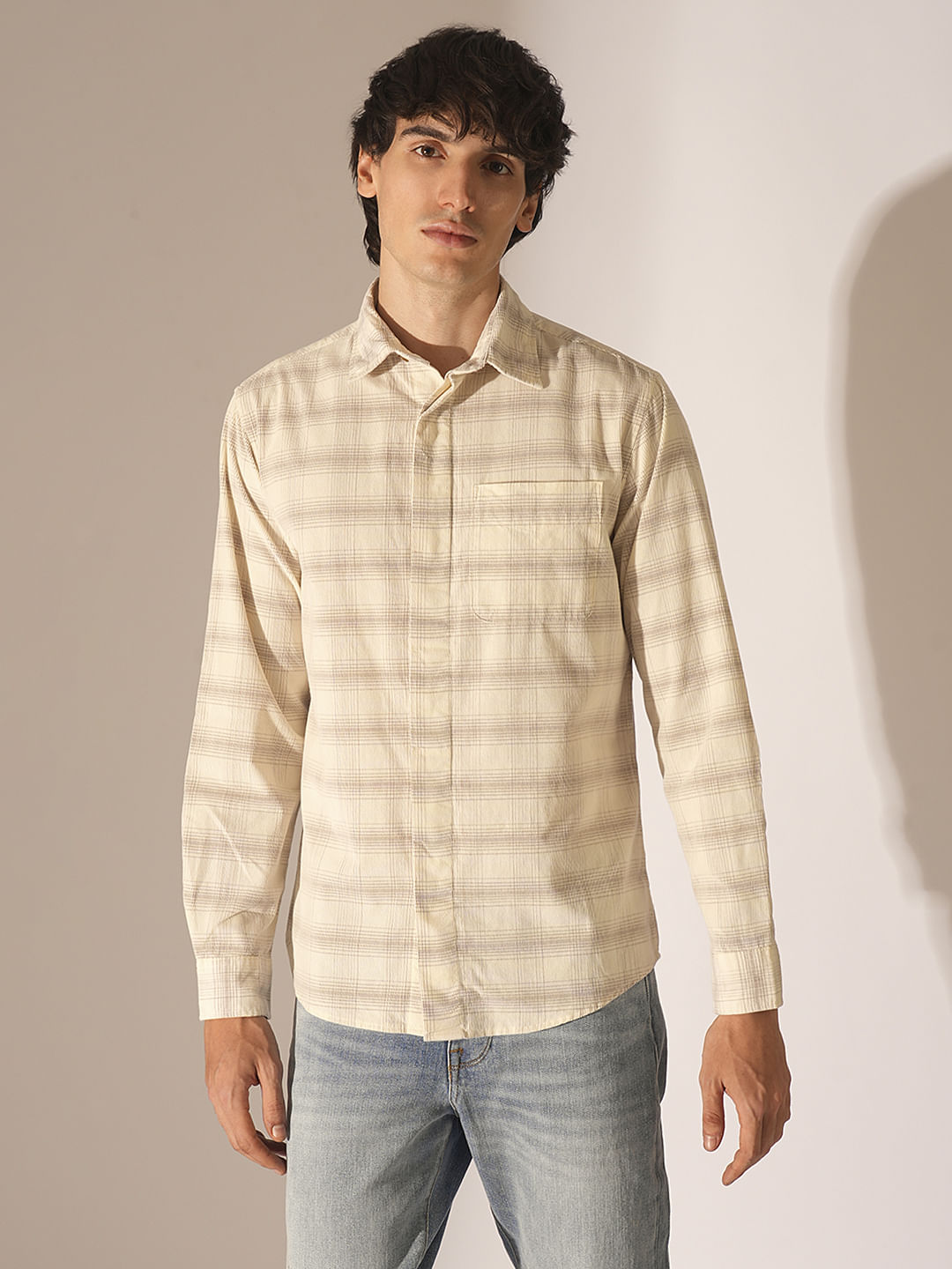 Off-White Corduroy Check Shirt