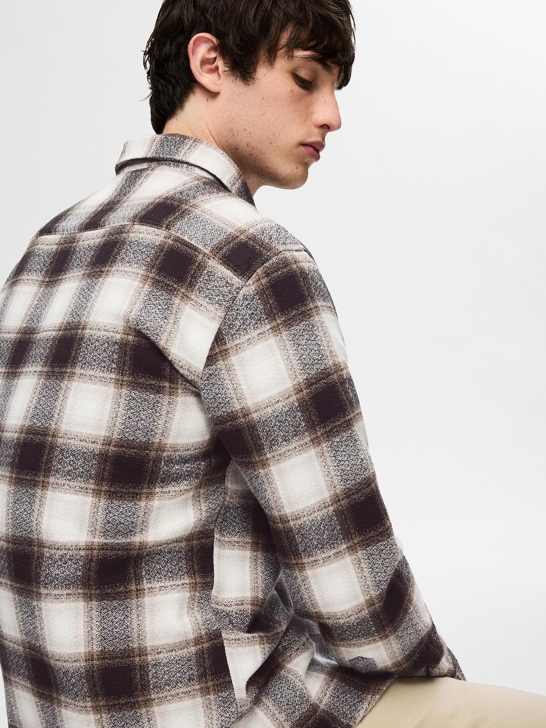 Brown Organic Cotton Check Shirt