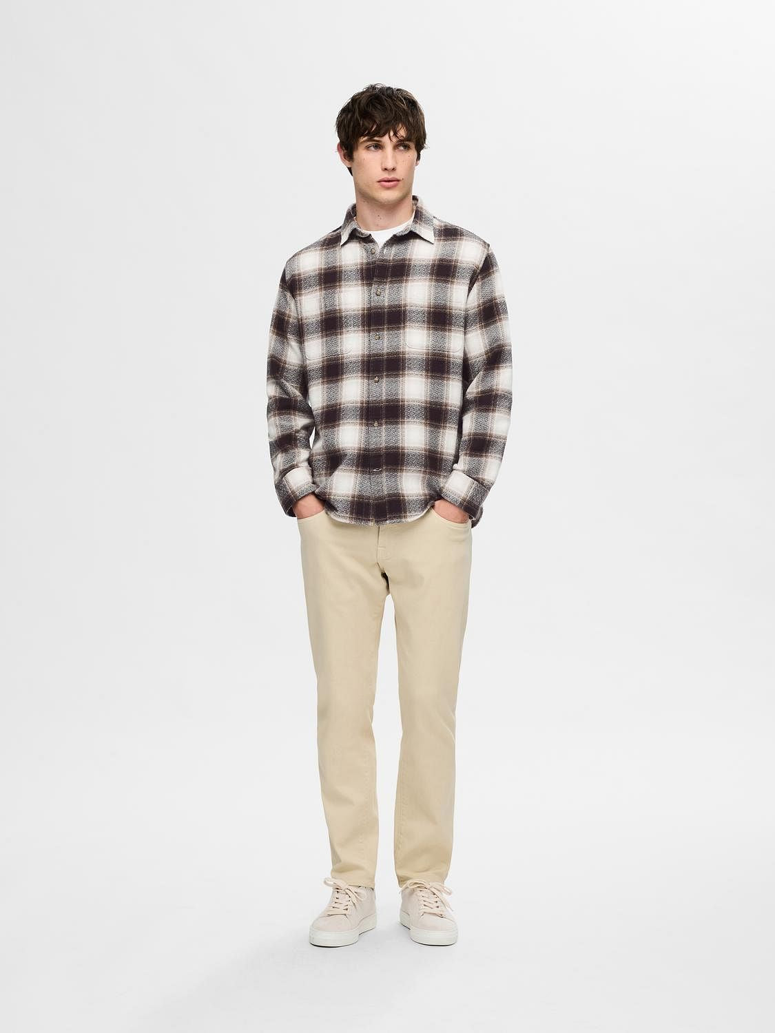 Brown Organic Cotton Check Shirt