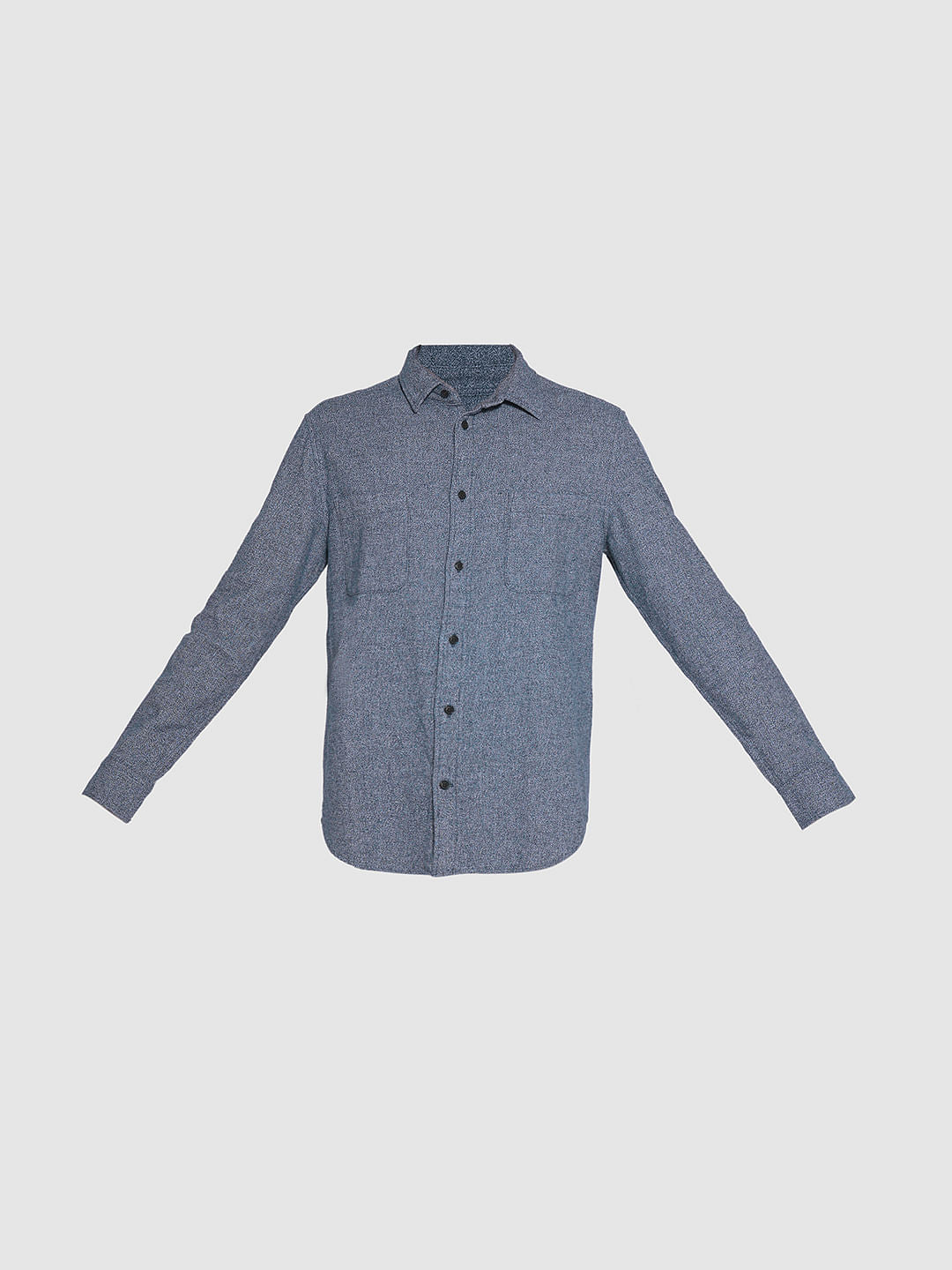Blue Organic Cotton Full Sleeves Shirt