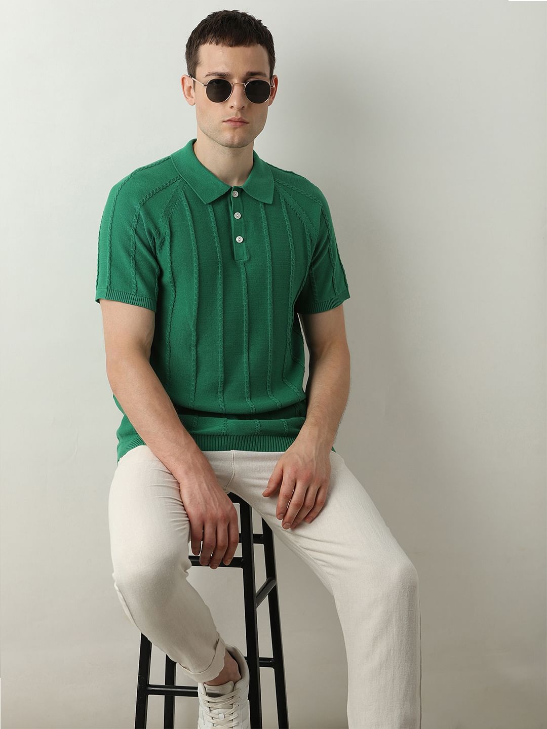 Green Organic Cotton Polo T-Shirt
