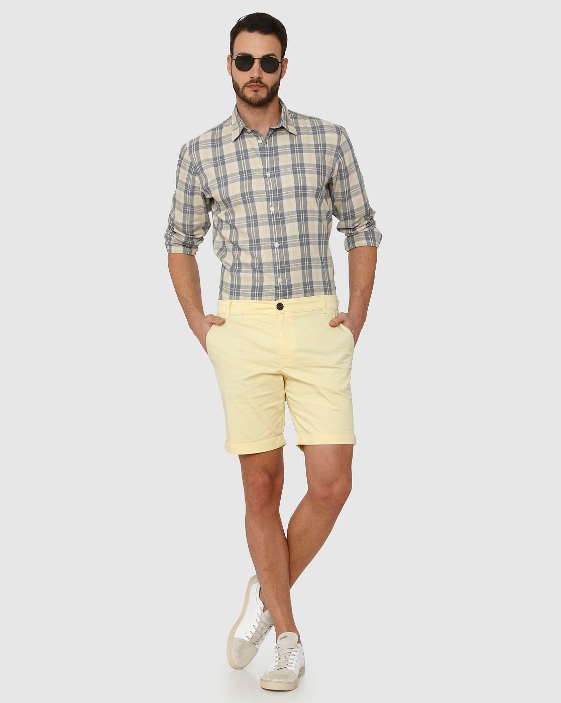Yellow Chino Shorts