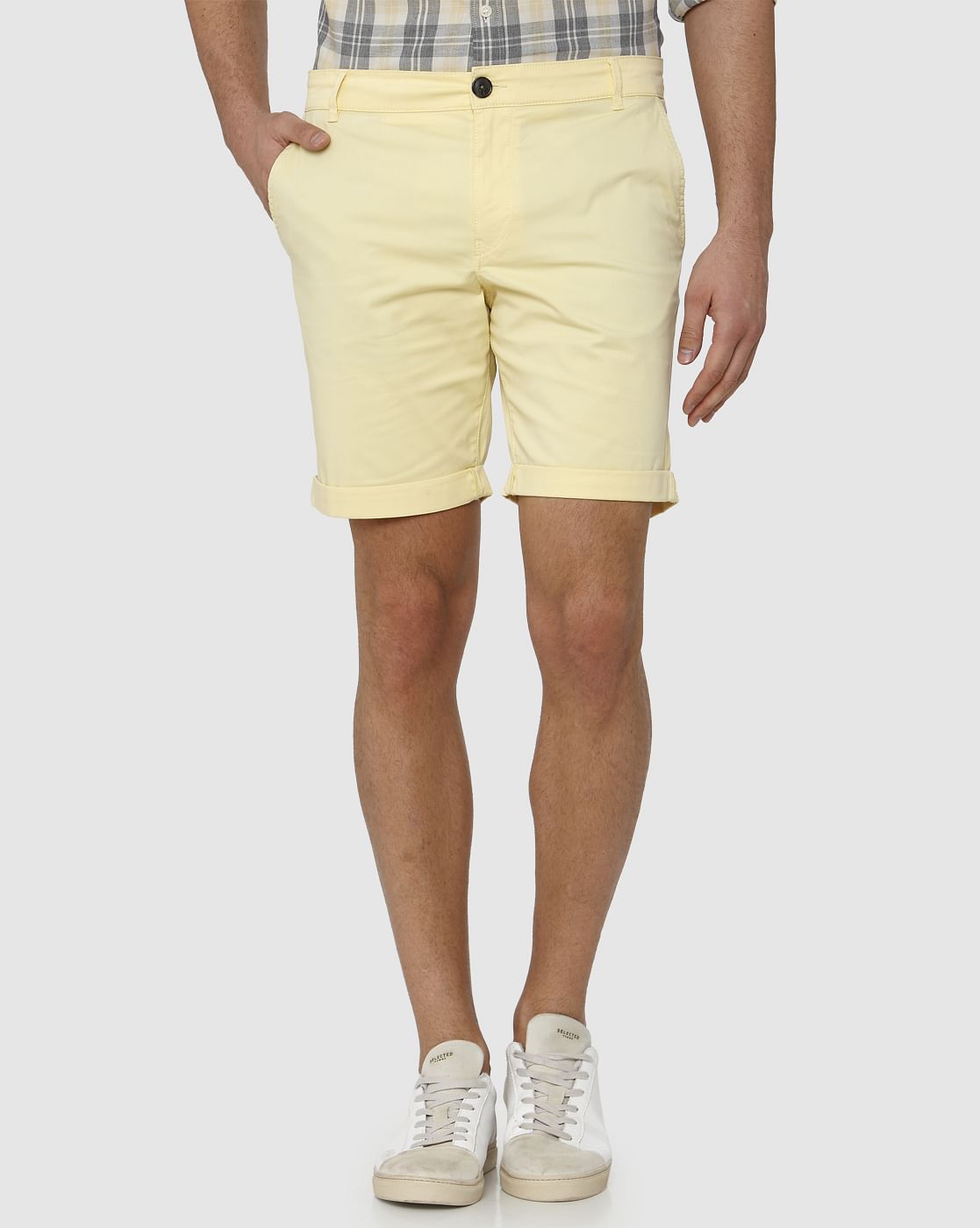 Yellow Chino Shorts