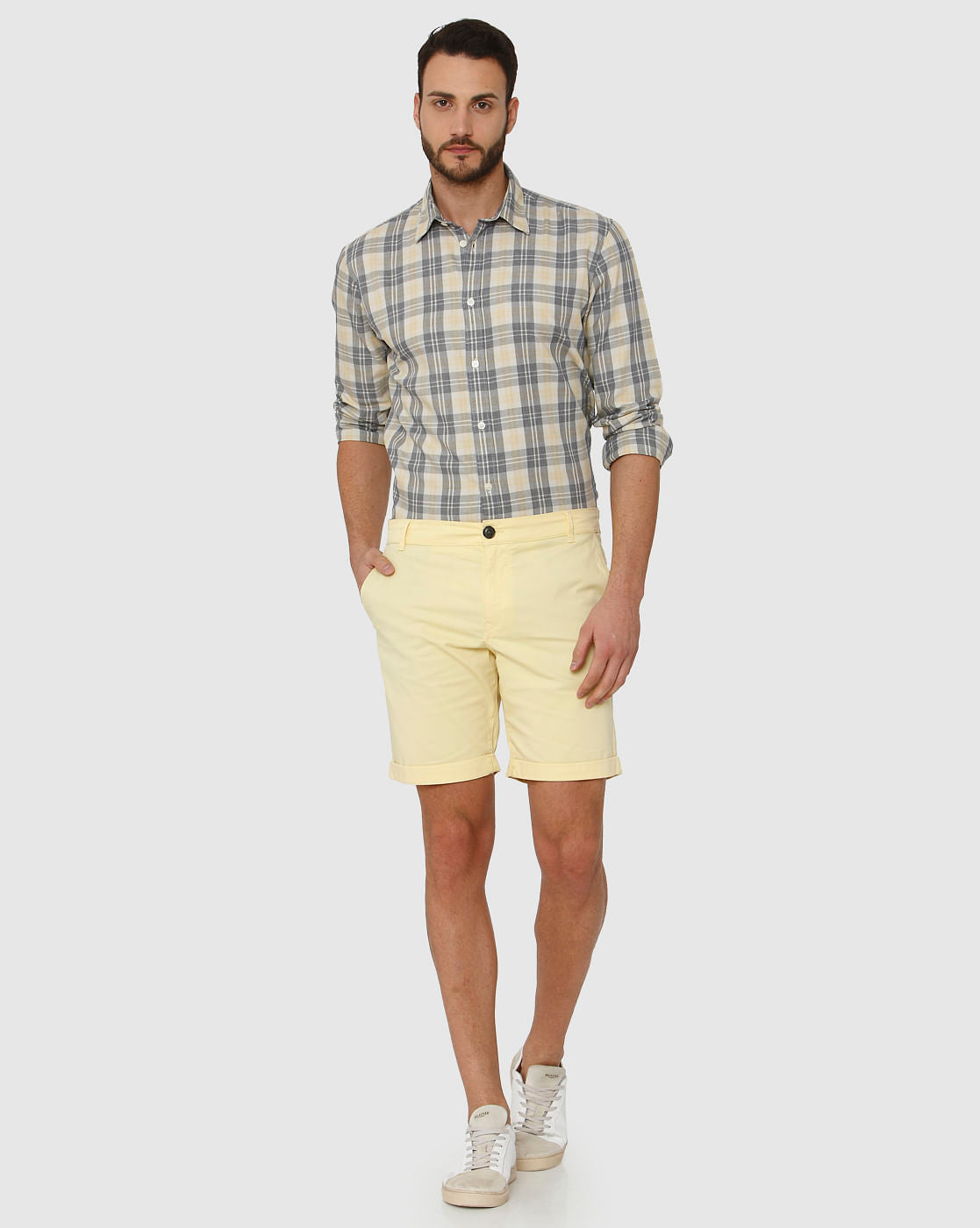 Yellow Chino Shorts