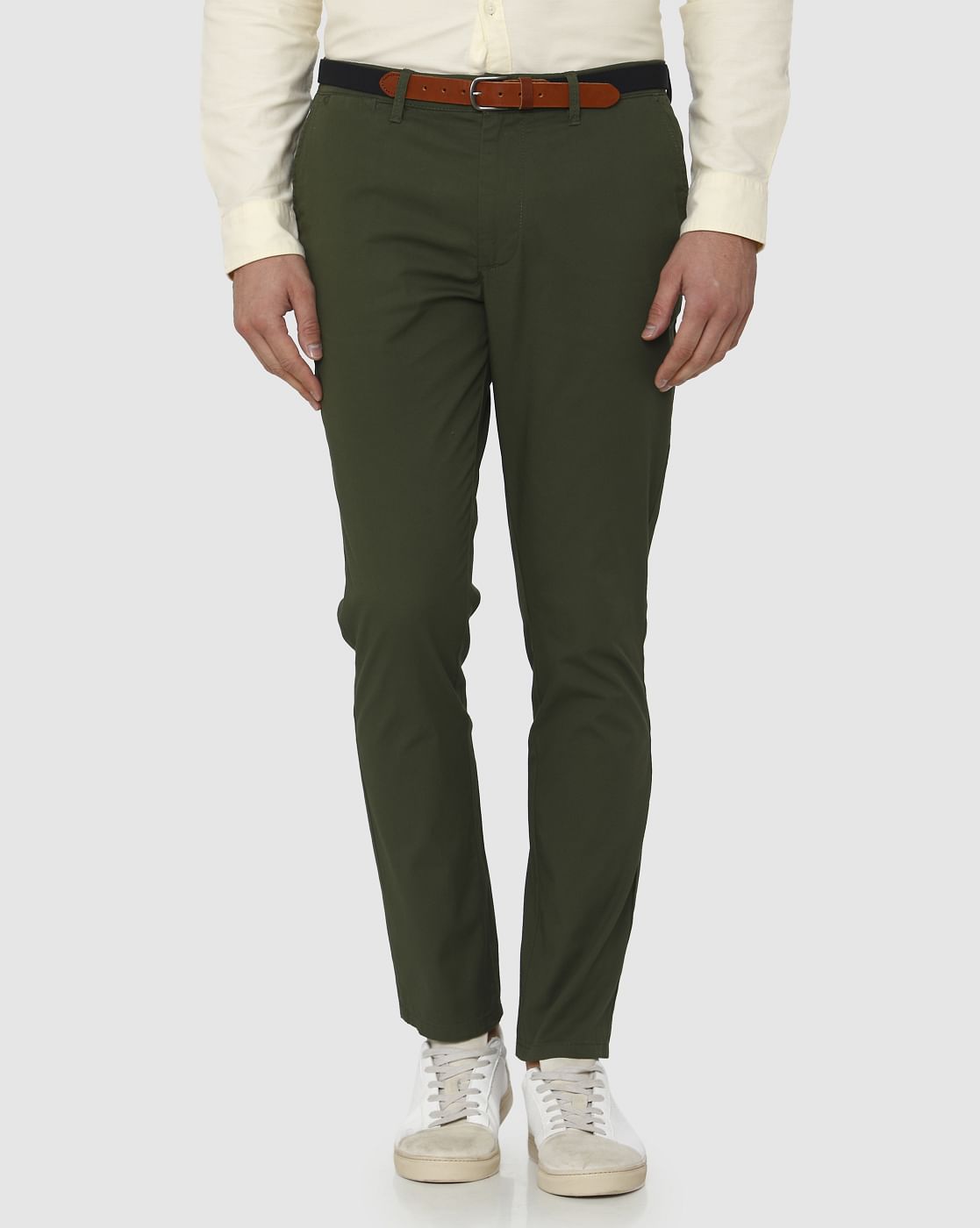 Green Slim Fit Chinos