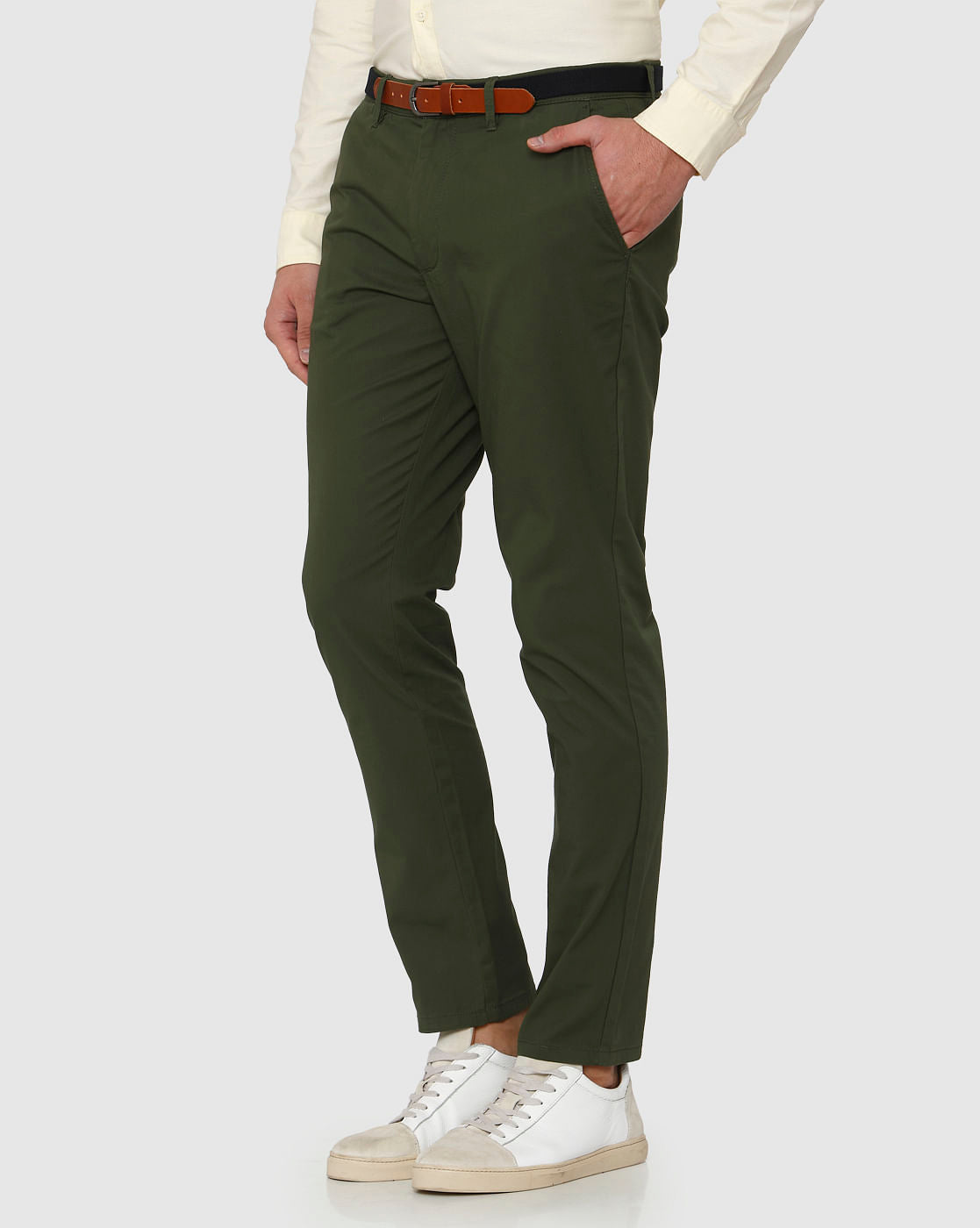 Green Slim Fit Chinos