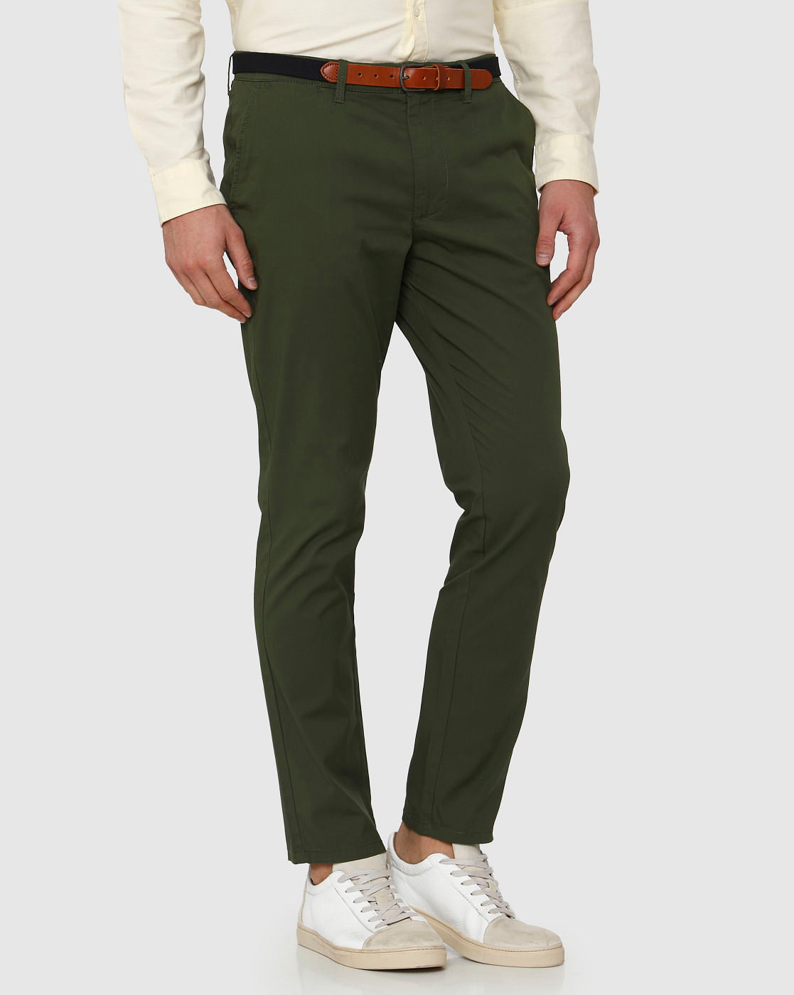 Green Slim Fit Chinos