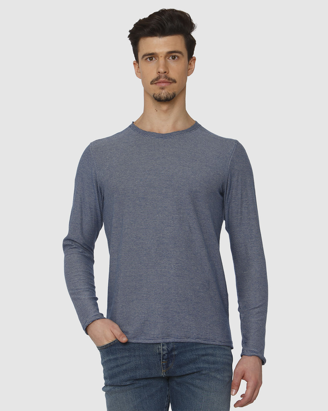 Blue Crew Neck T-Shirt
