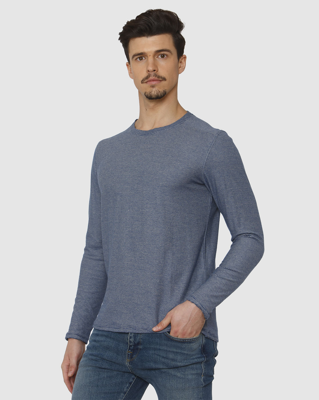 Blue Crew Neck T-Shirt