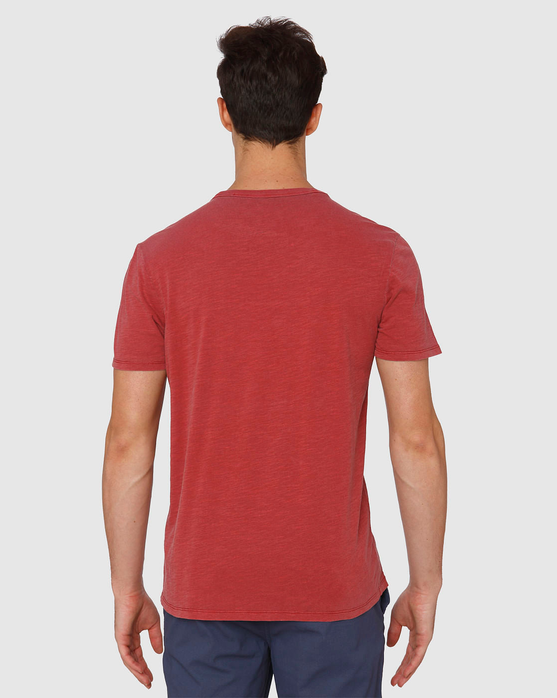 Red Dyed Crew Neck T-Shirt