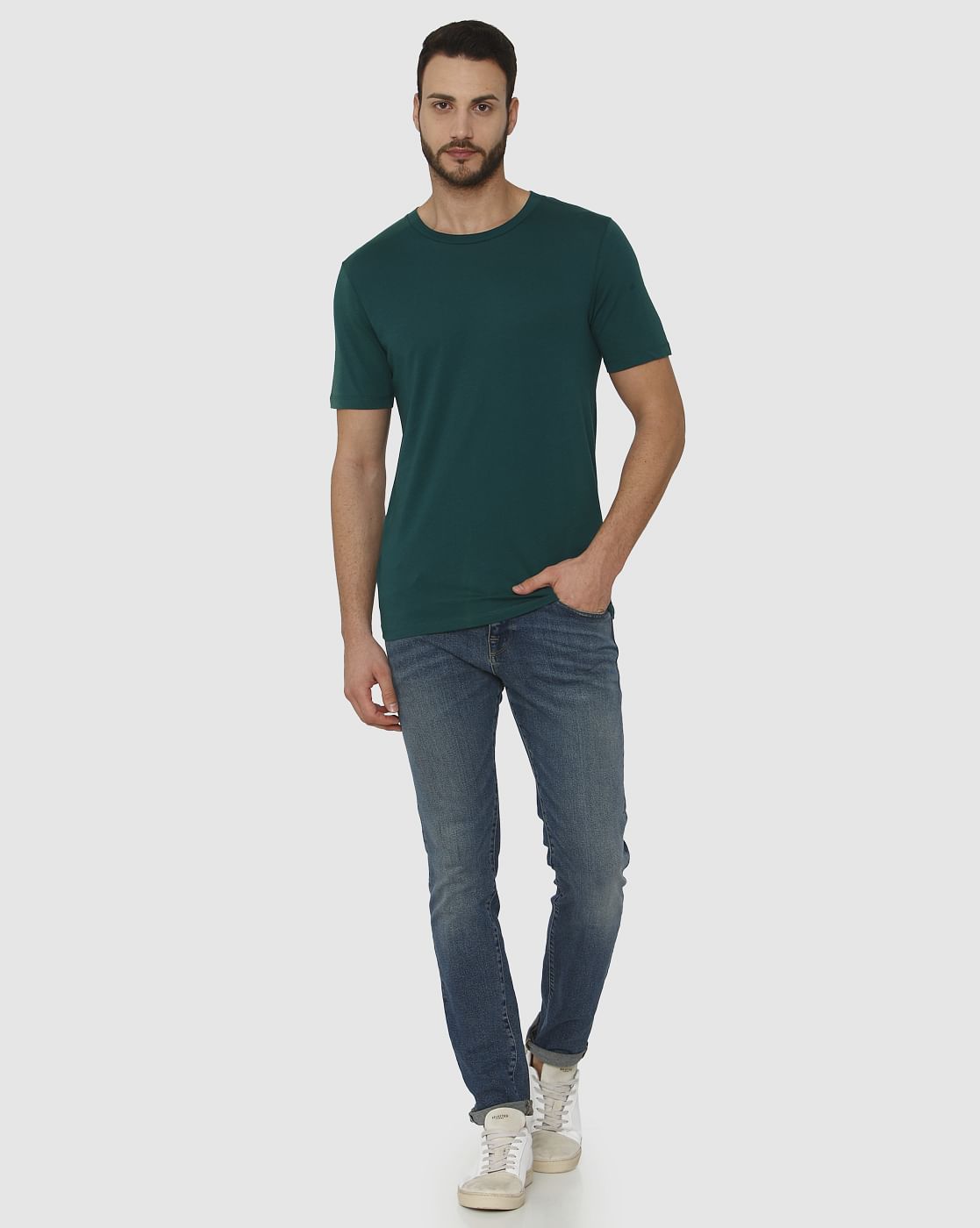 Green Crew Neck T-Shirt