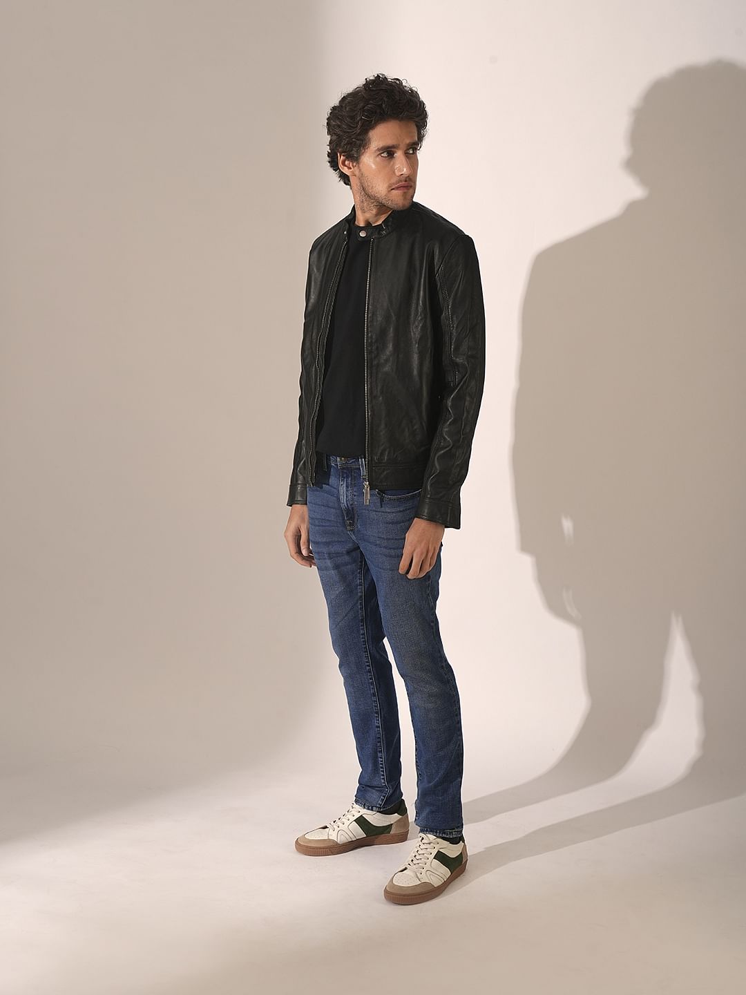 Blue Mid Rise Slim Fit Jeans