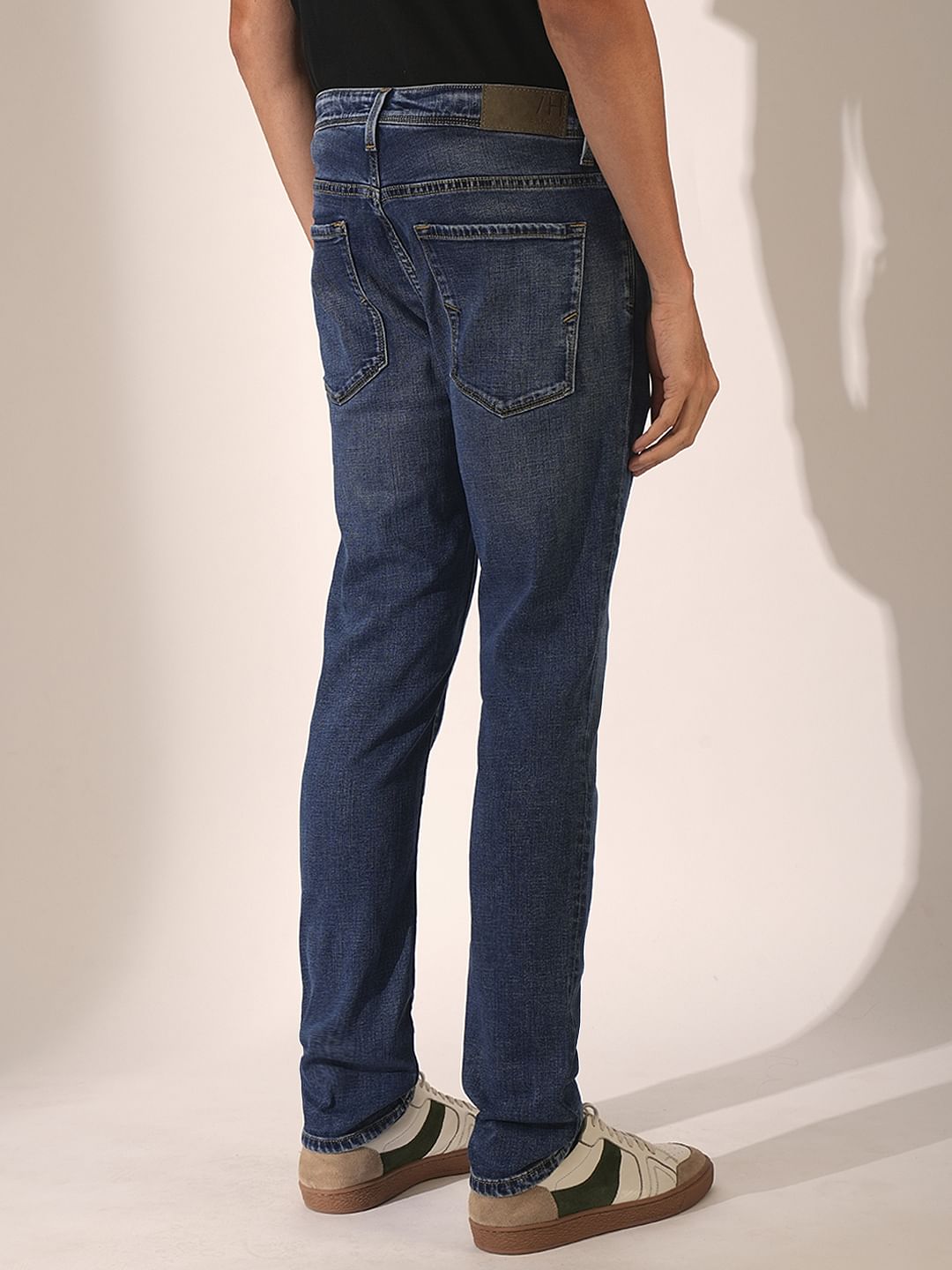 Blue Mid Rise Slim Fit Jeans