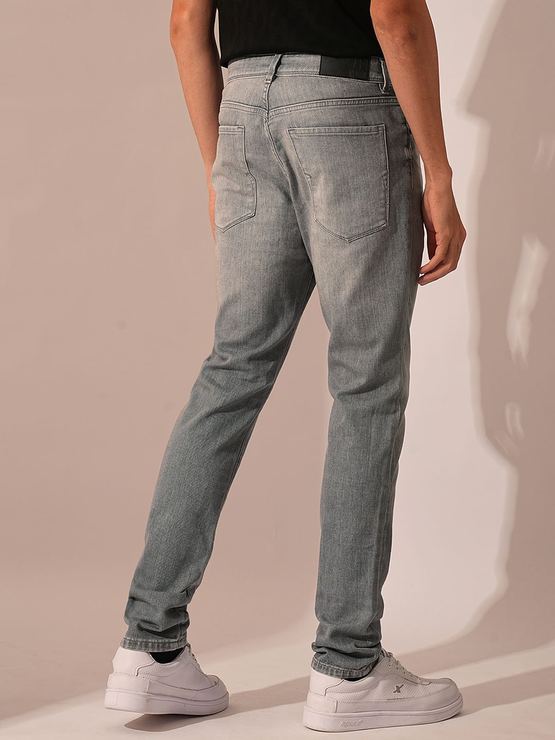 Light Grey Low Rise Washed Slim Fit Jeans