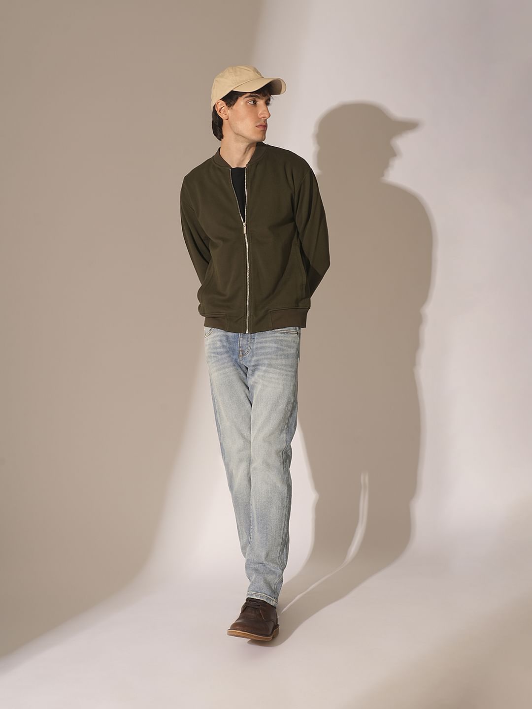 Light Blue Mid Rise Straight Fit Jeans