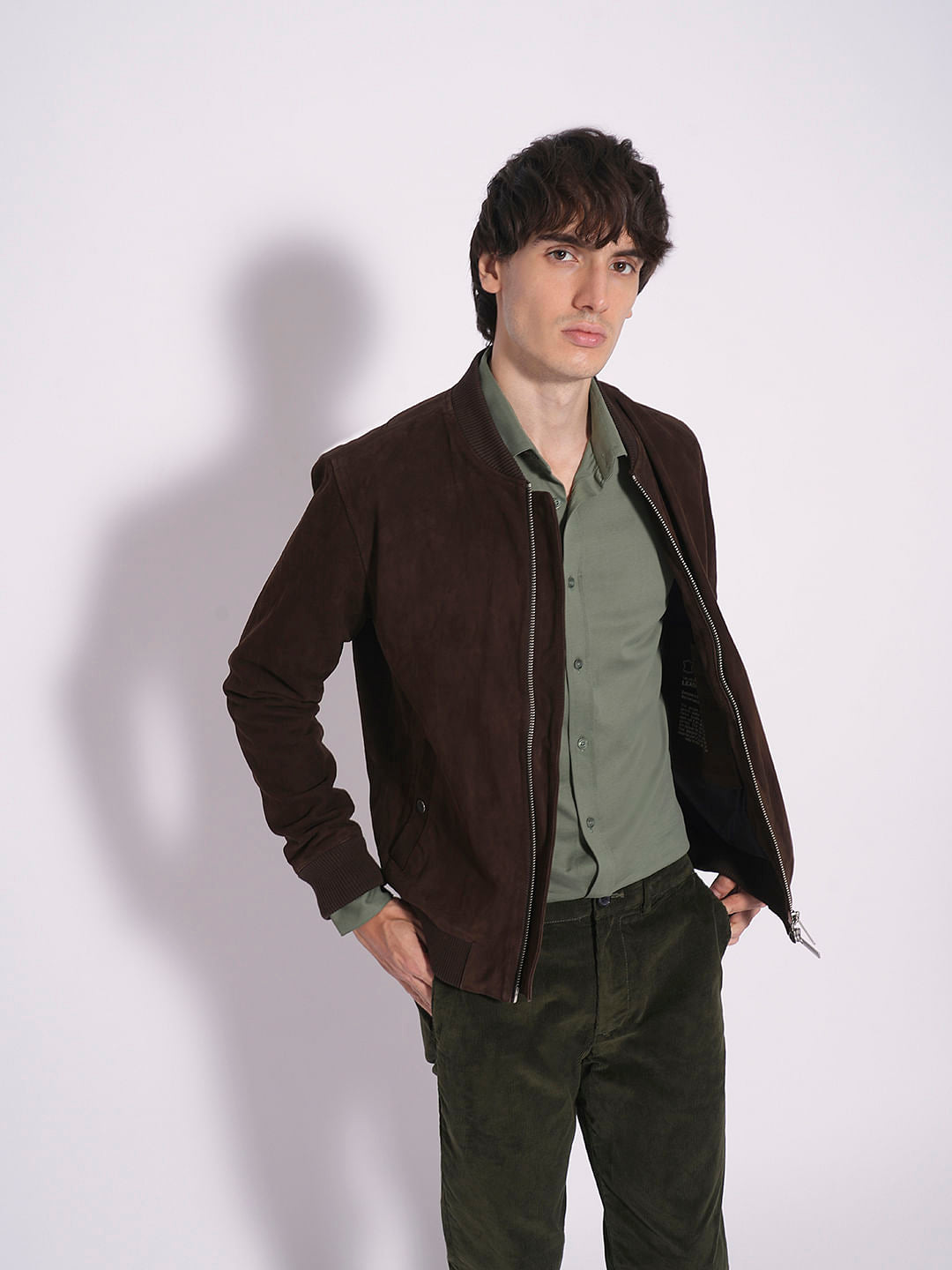 Green Cotton Knitted Shirt