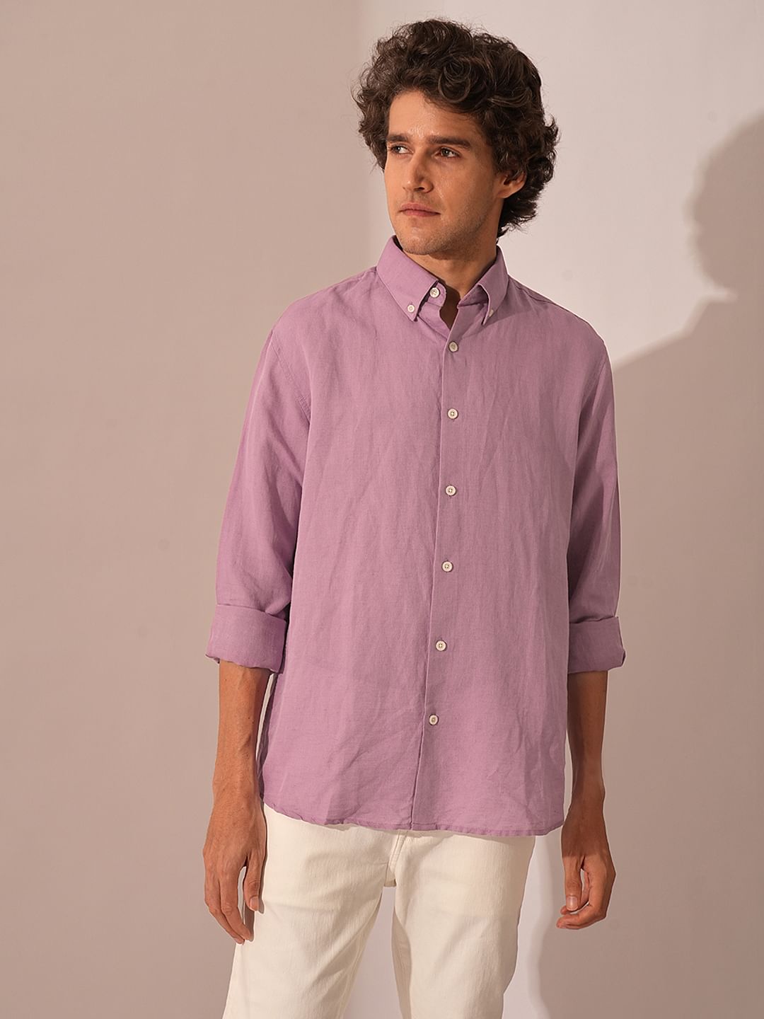 Light Purple Linen Shirt