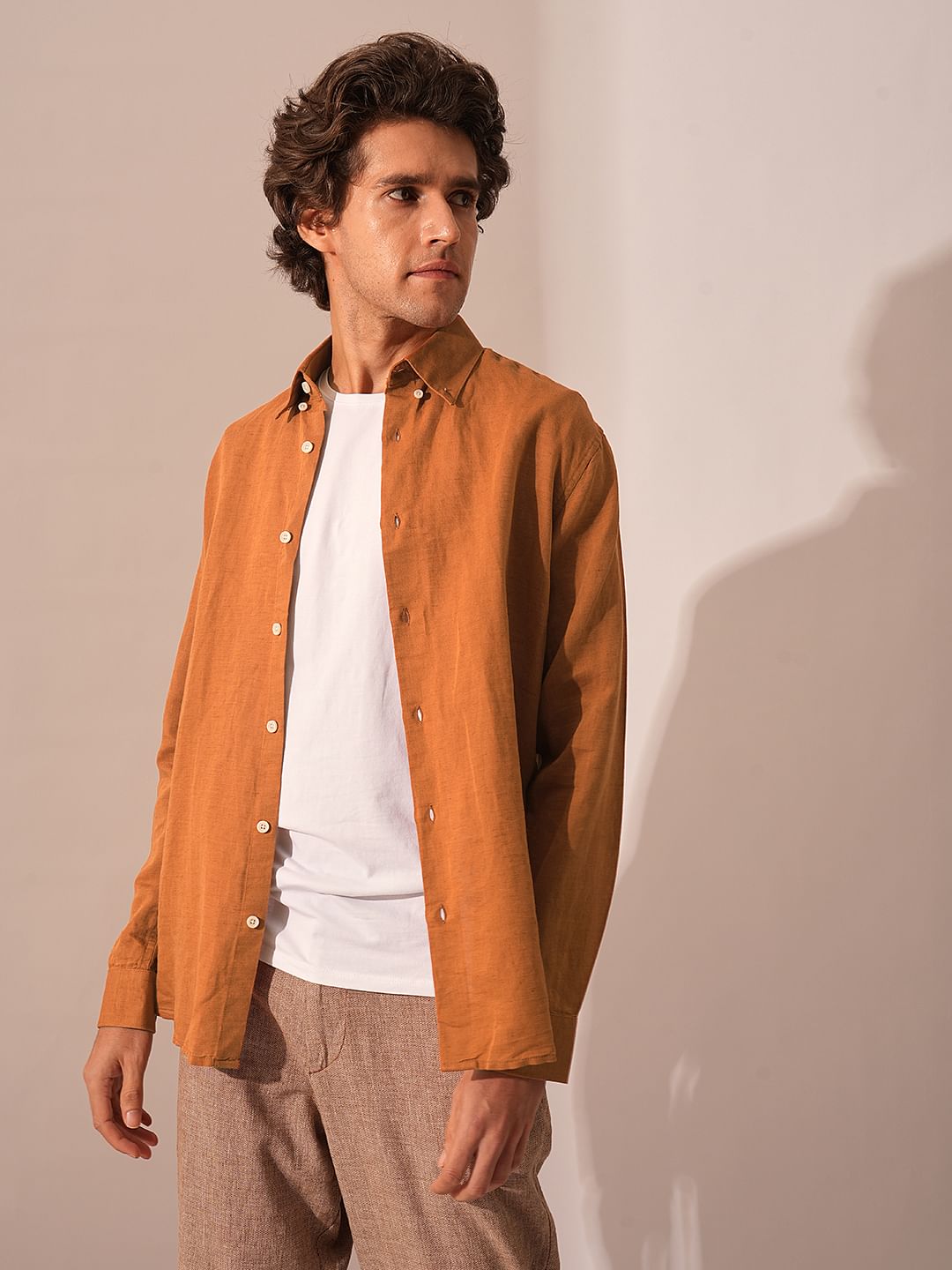 Brown Linen Shirt