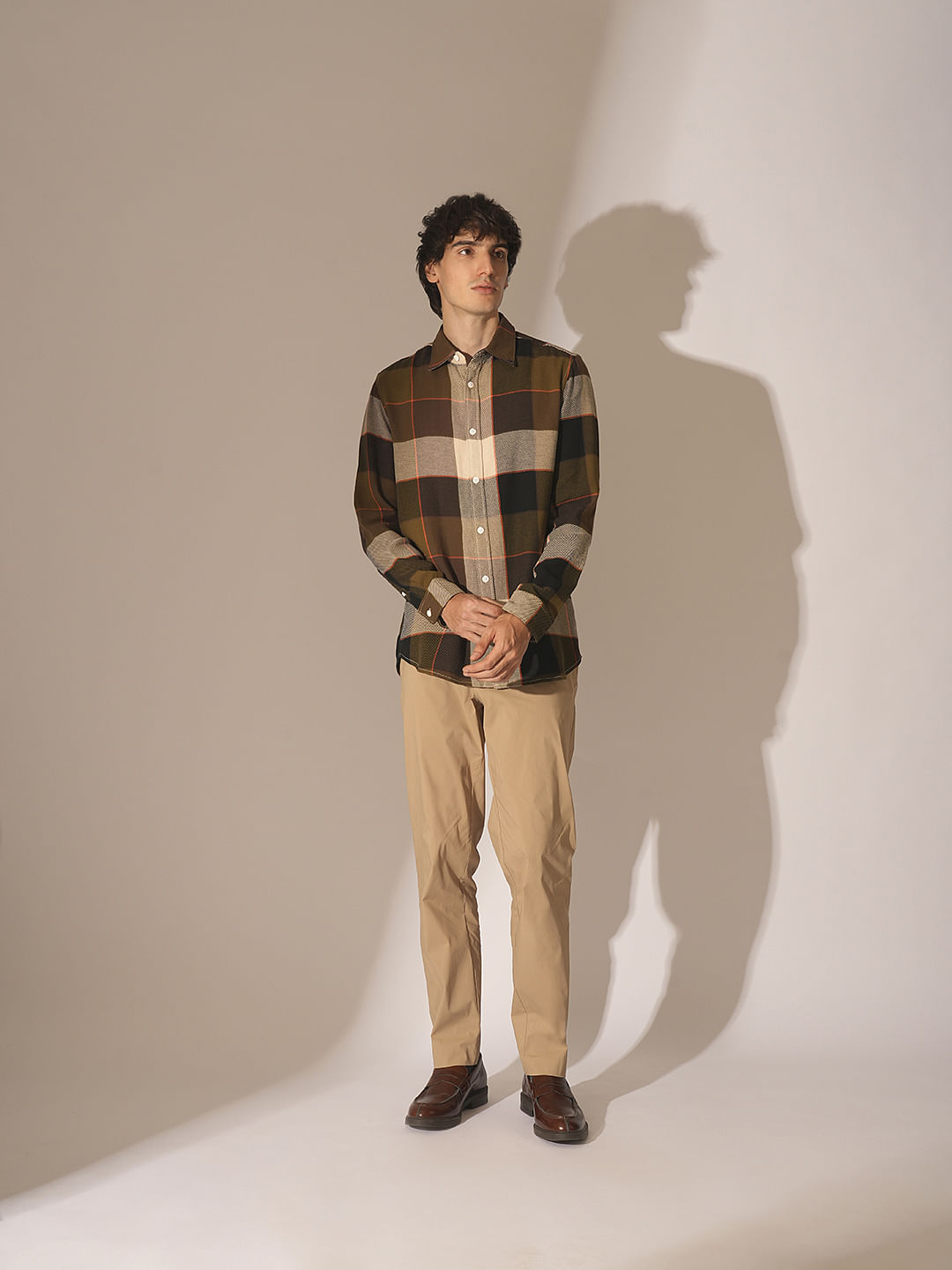 Green Check Cotton Shirt