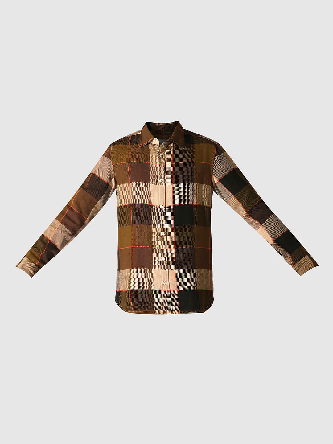Green Check Cotton Shirt