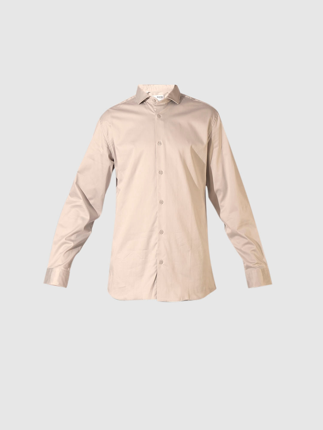 Grey Cotton Formal Shirt