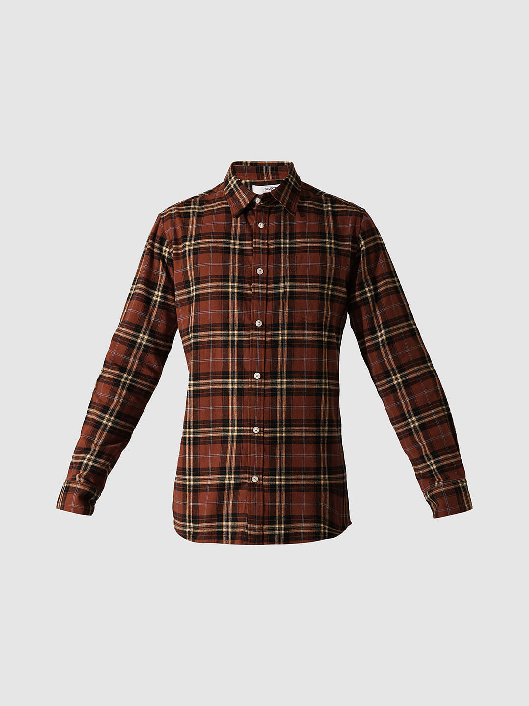 Red Check Print Cotton Shirt