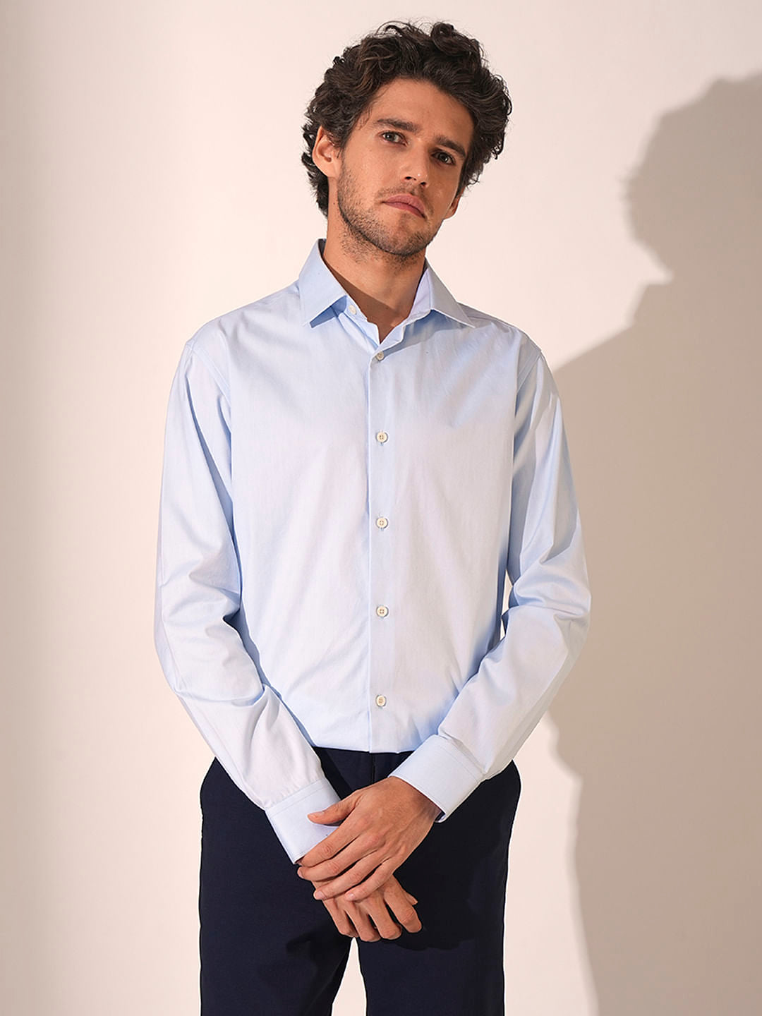 Light Blue Cotton Formal Shirt