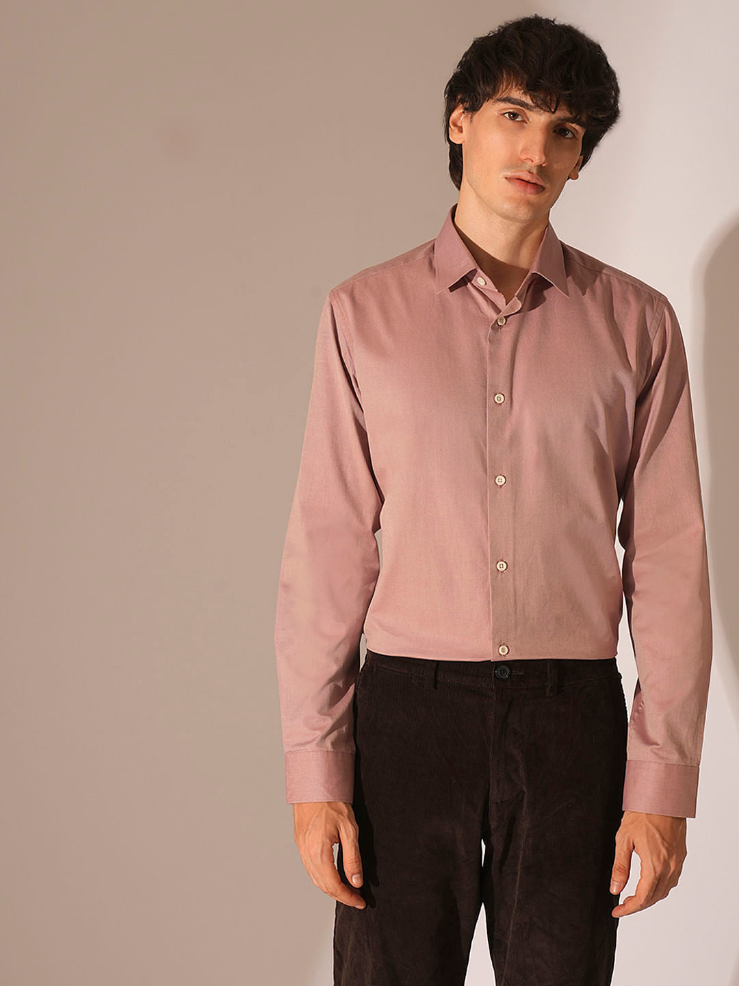 Pink Formal Cotton Shirt