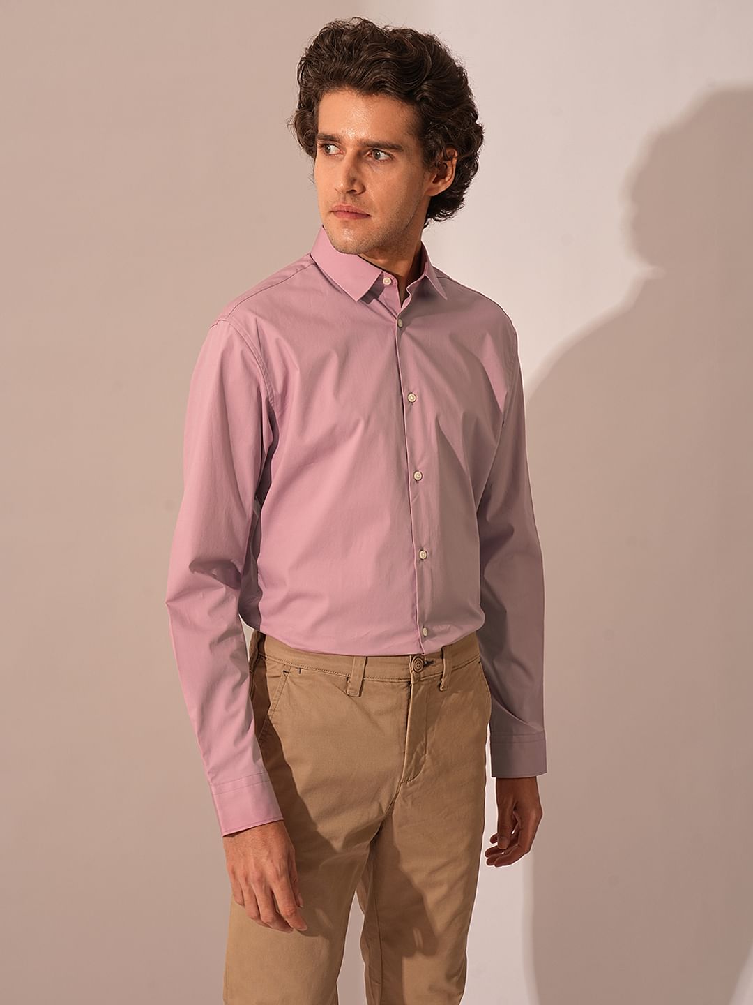 Light Purple Cotton Formal Shirt