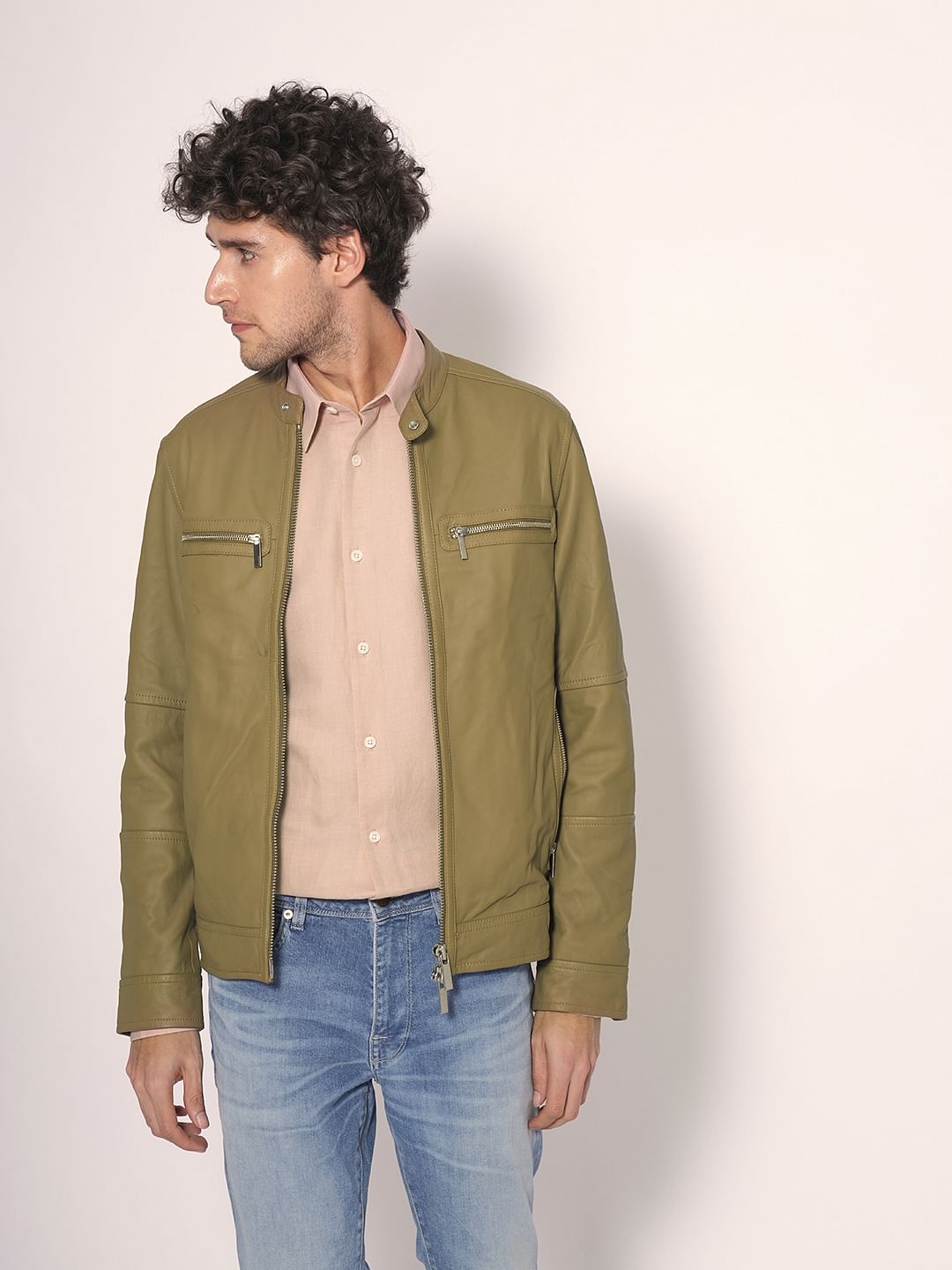 Pink Linen Full Sleeves Shirt