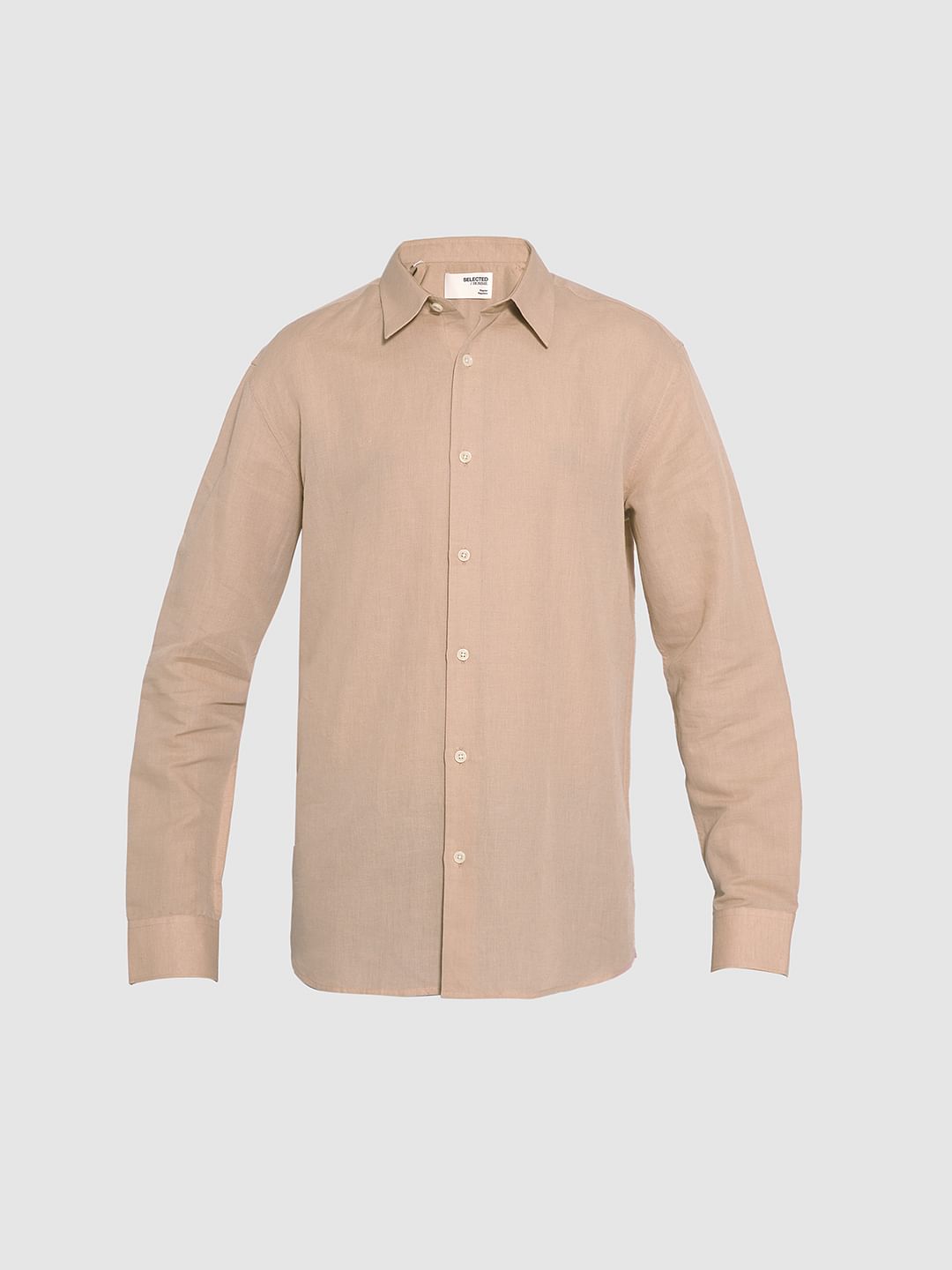 Pink Linen Full Sleeves Shirt