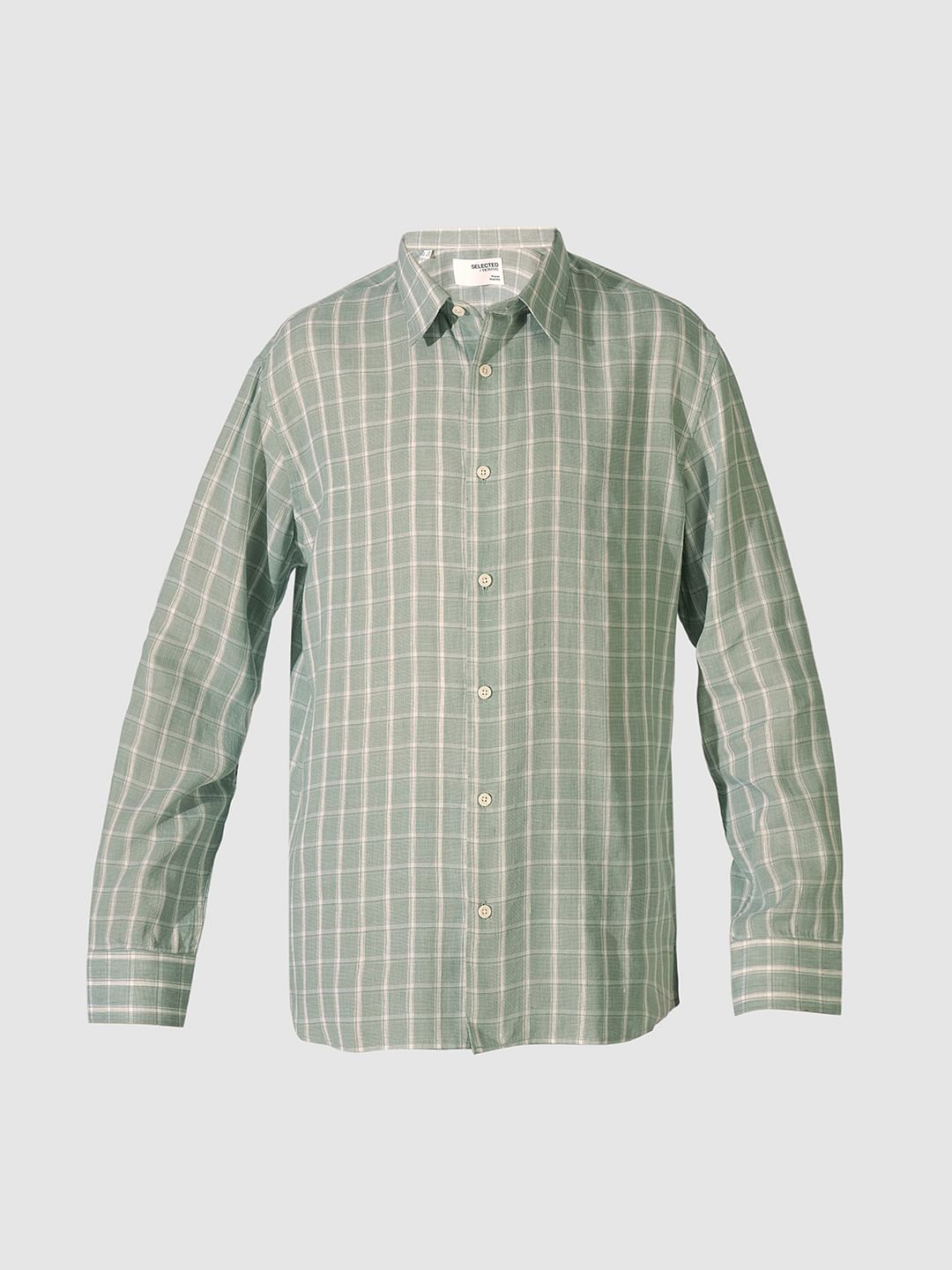 Green Check Print Full Sleeves Shirt