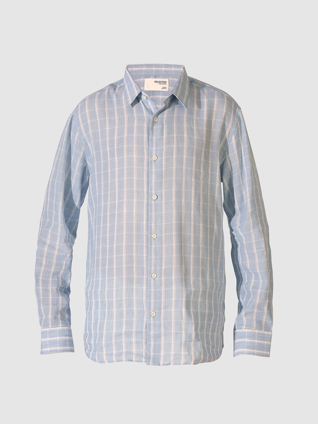 Blue Check Print Full Sleeves Shirt
