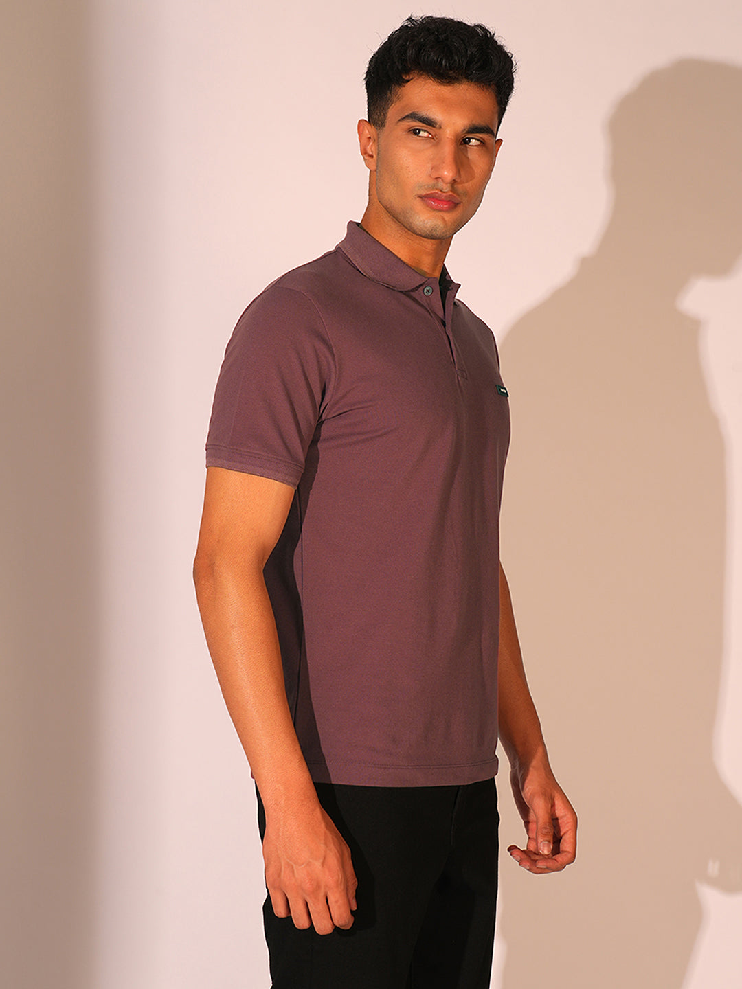 Rose Brown Slim Fit Polo