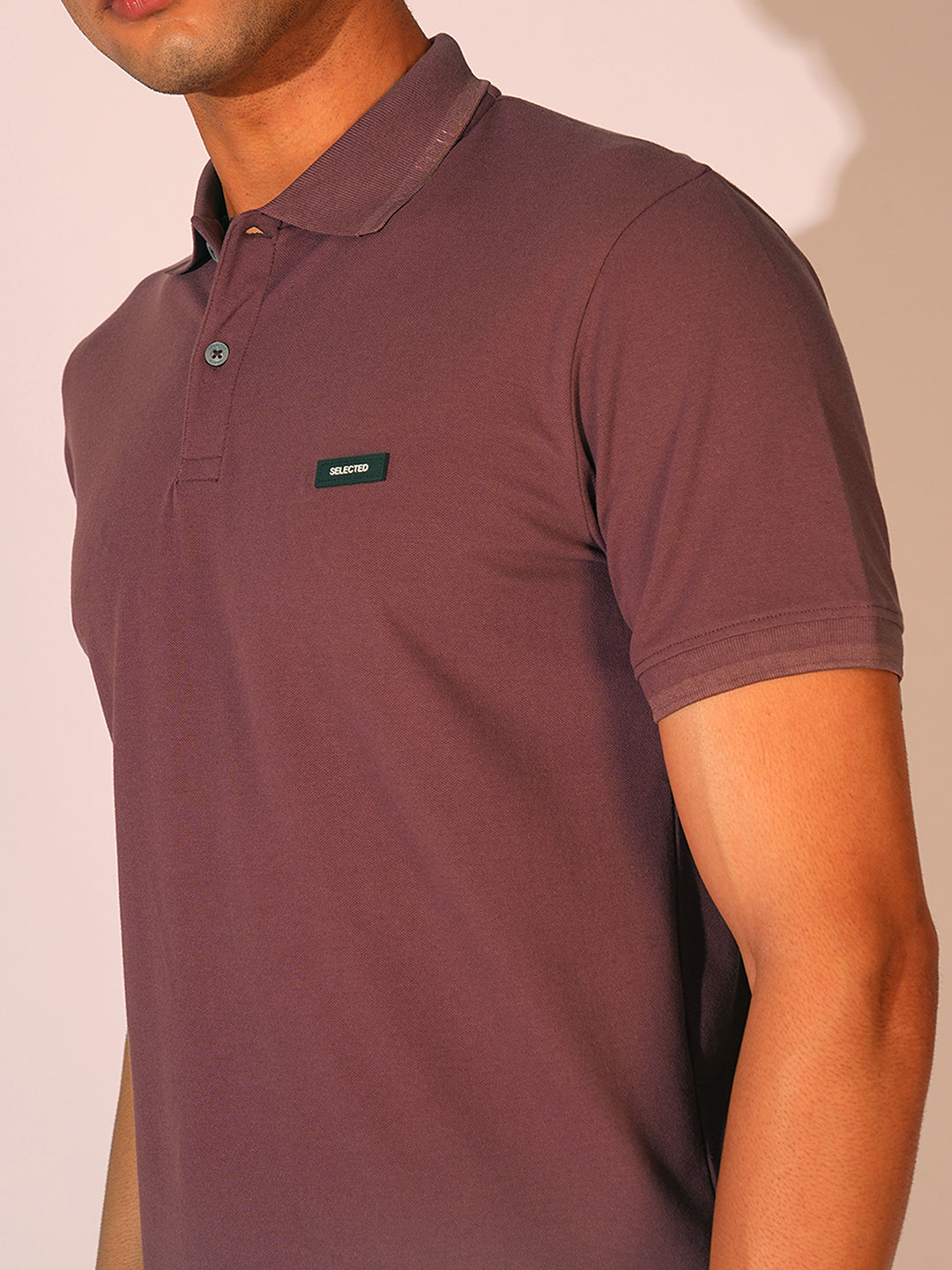 Rose Brown Slim Fit Polo