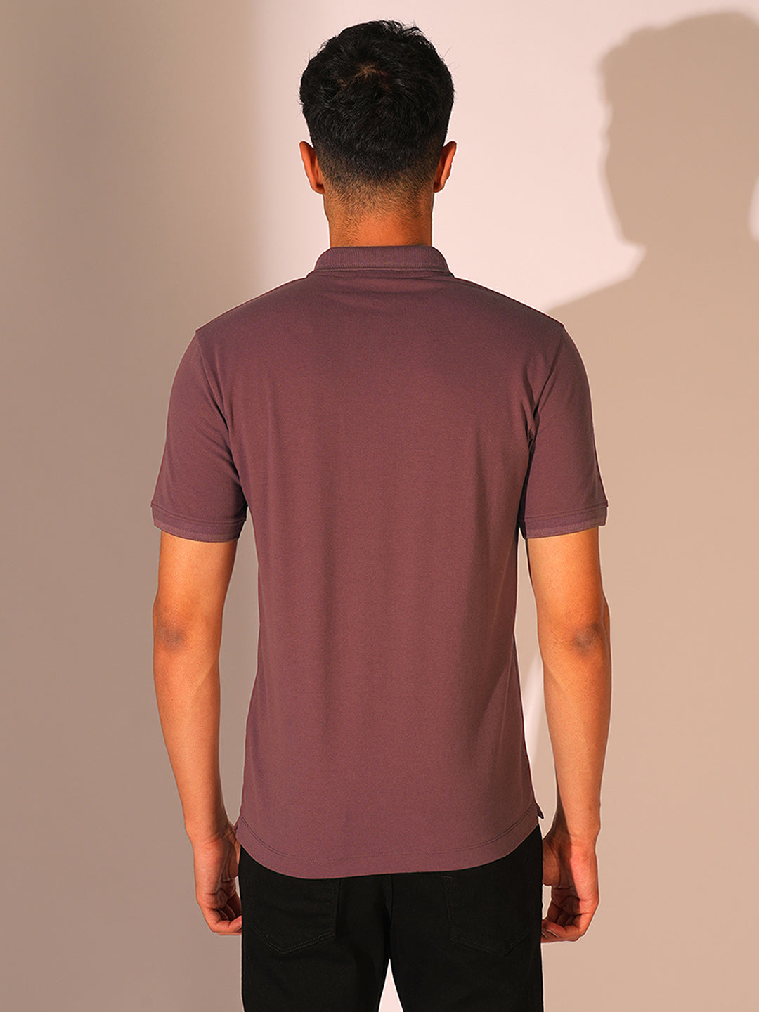 Rose Brown Slim Fit Polo