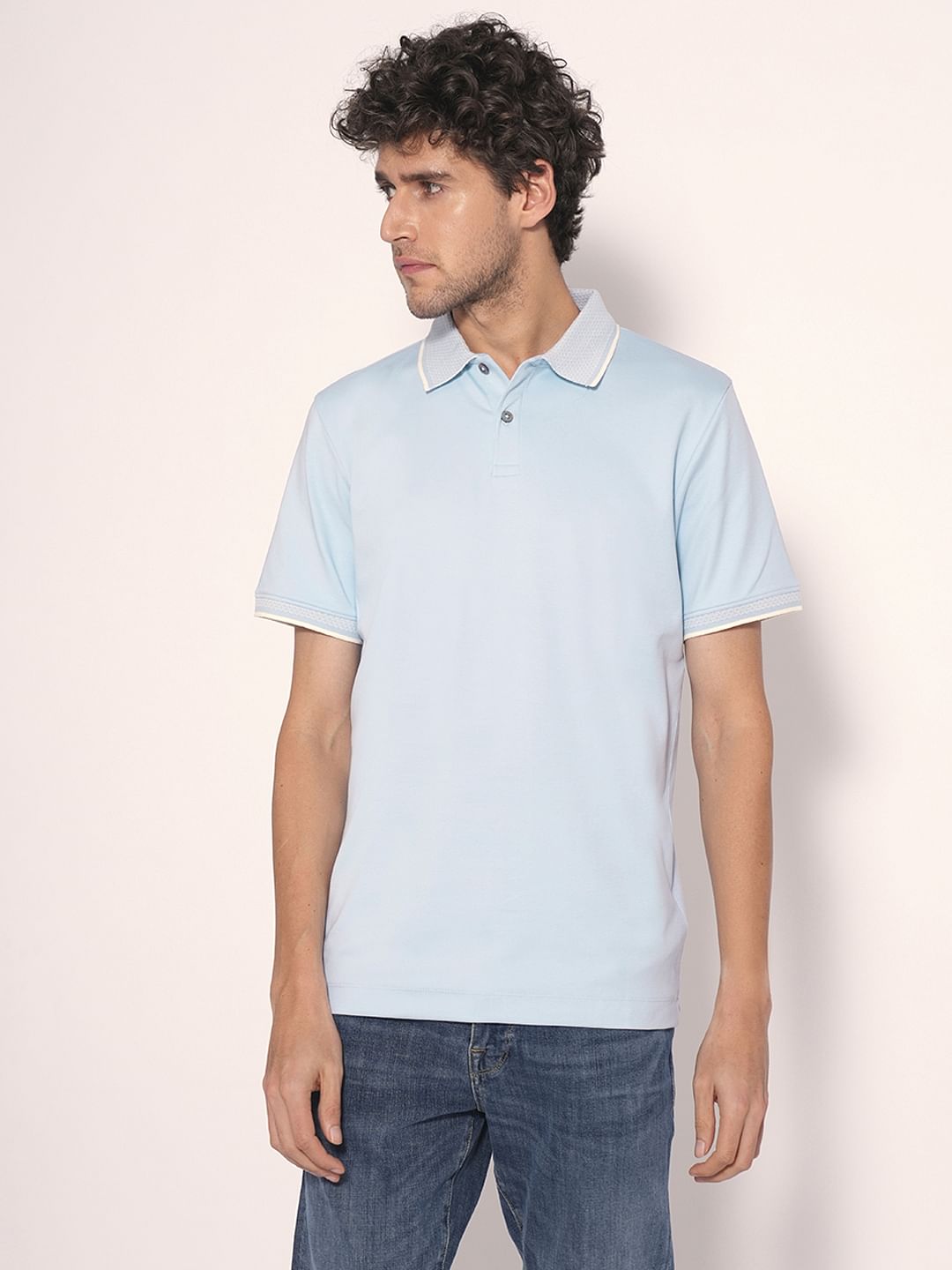 Light Blue Cotton Polo